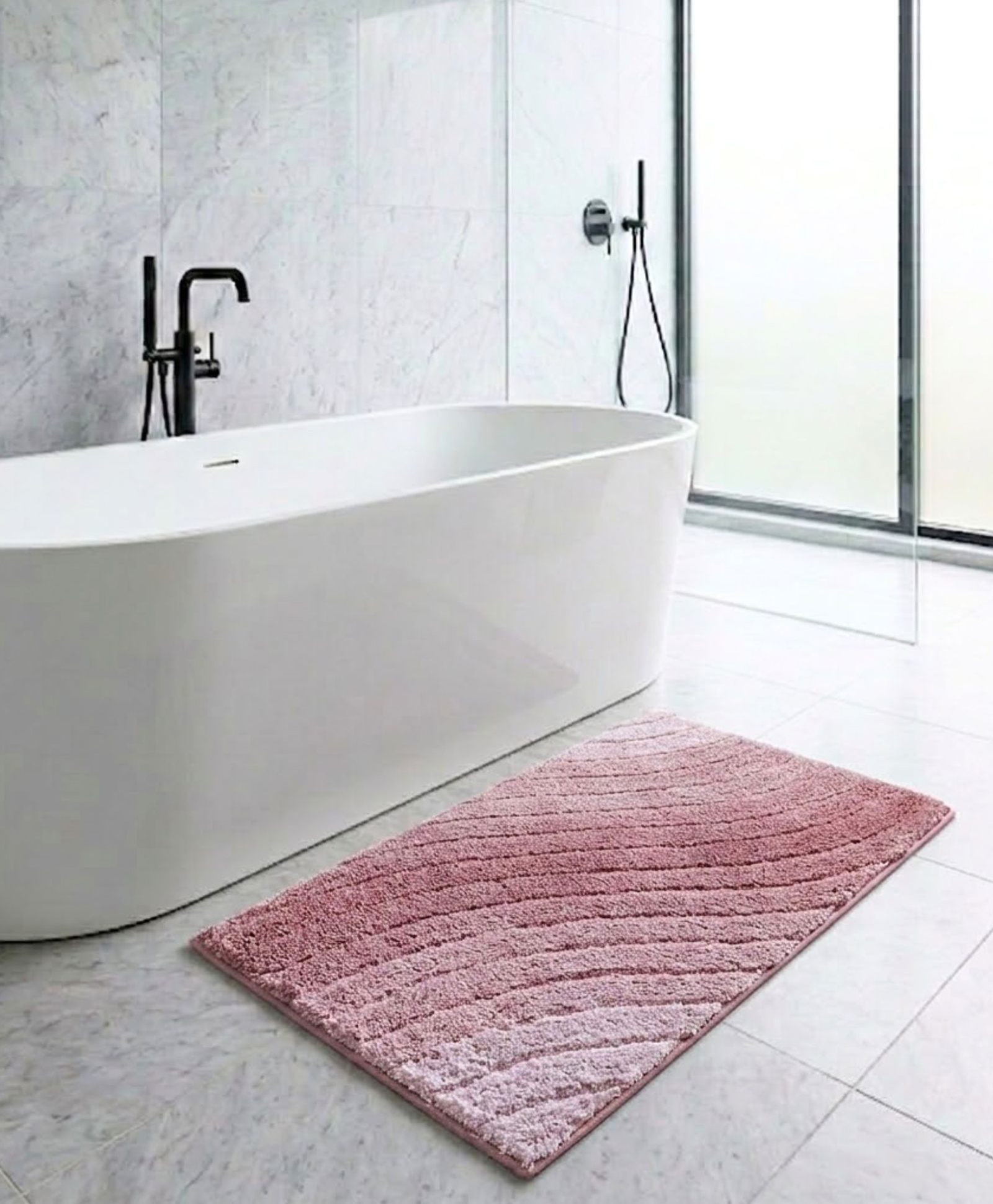 PANO Bathmat Wave - Pink (40x60CM)-picture-31