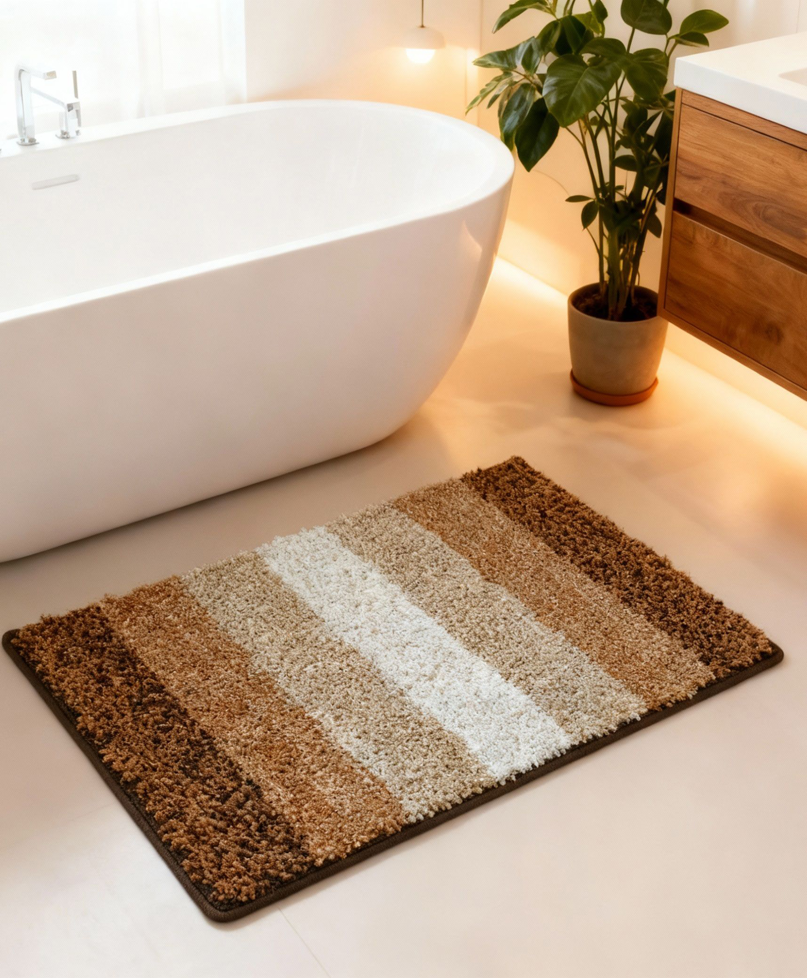 PANO Bathmat Pinstripe - Brown (50X70CM)-image-38