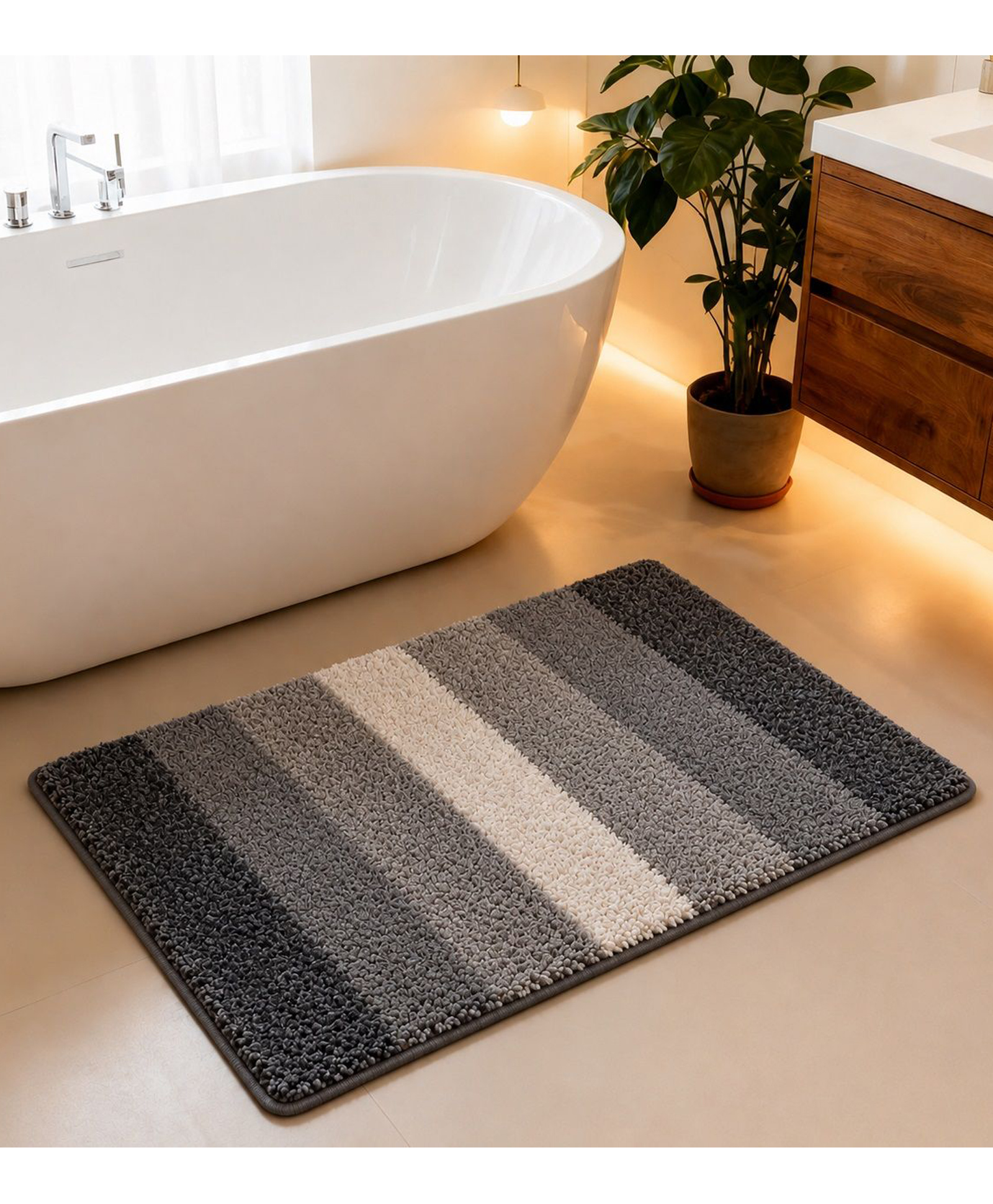 PANO Bathmat Pinstripe - Grey (50X70CM)-image-7
