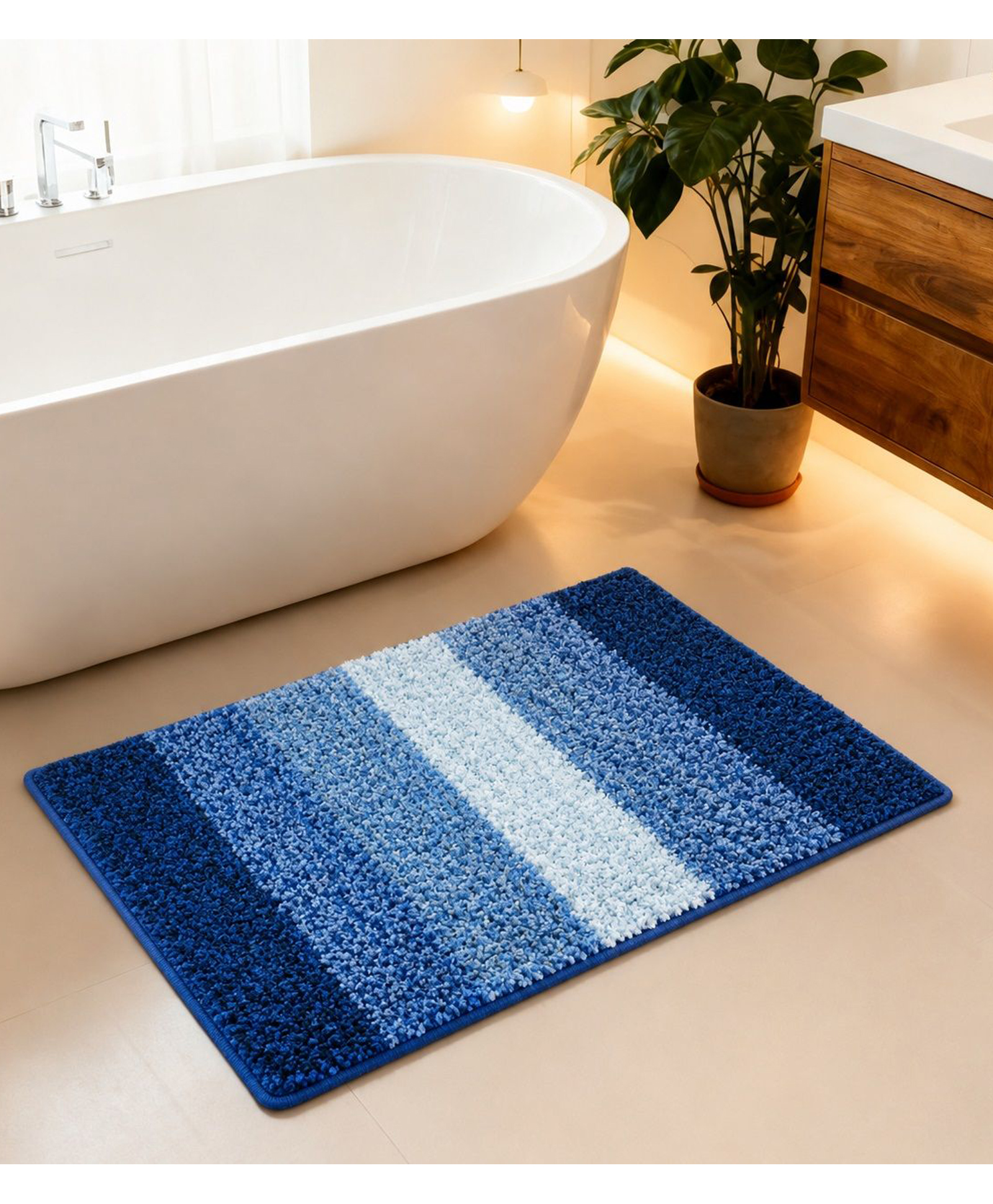 PANO Bathmat Pinstripe - Blue (50X70CM)-image-36