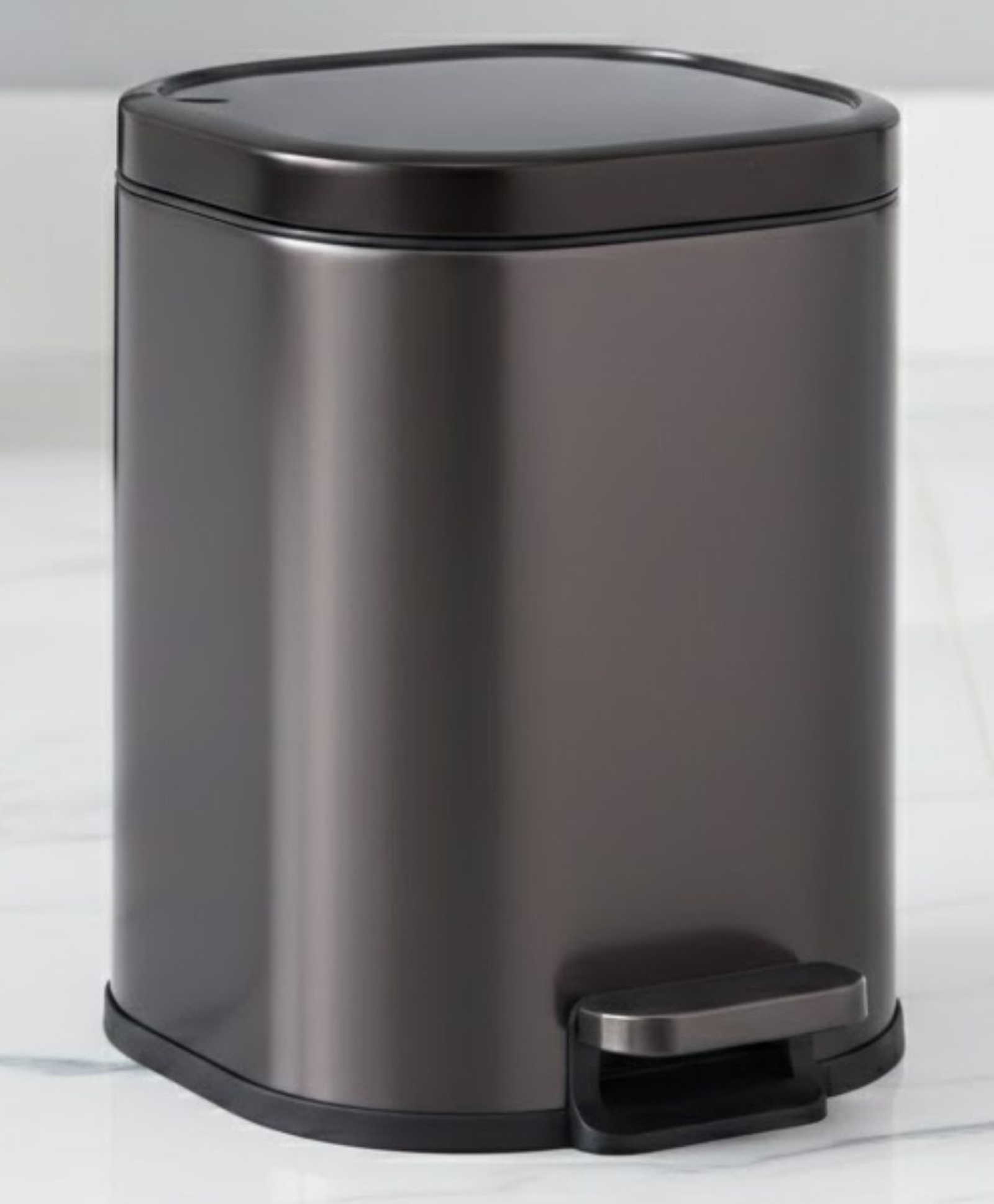 Pano Orlo Premium Metal Trash Bin for Home, Office, Kitchen & Bathroom - Brown 6 Ltr-image-1