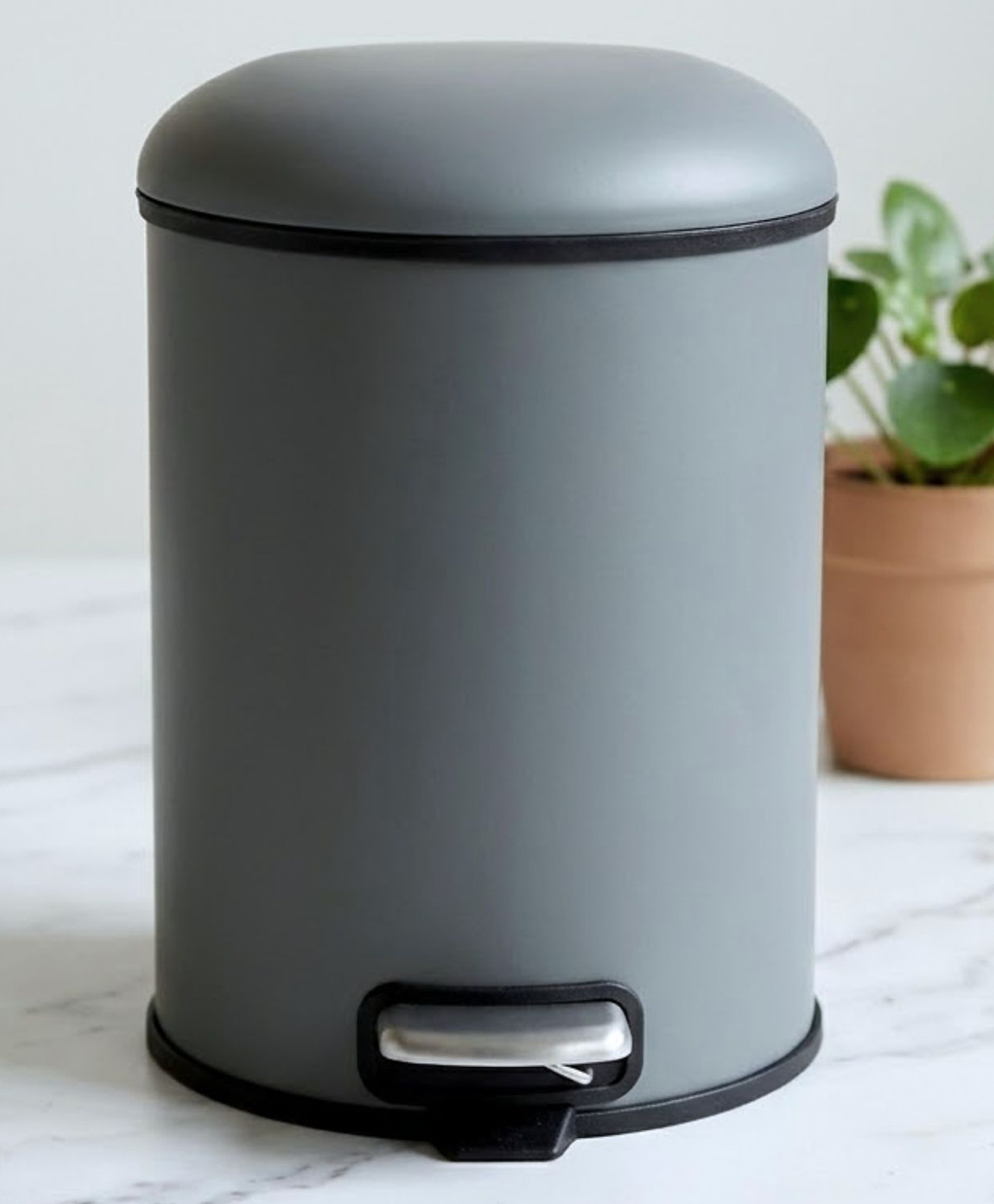 Pano Verona Premium Metal Trash Bin for Home, Office, Kitchen & Bathroom - Grey 5 Ltr-image-23