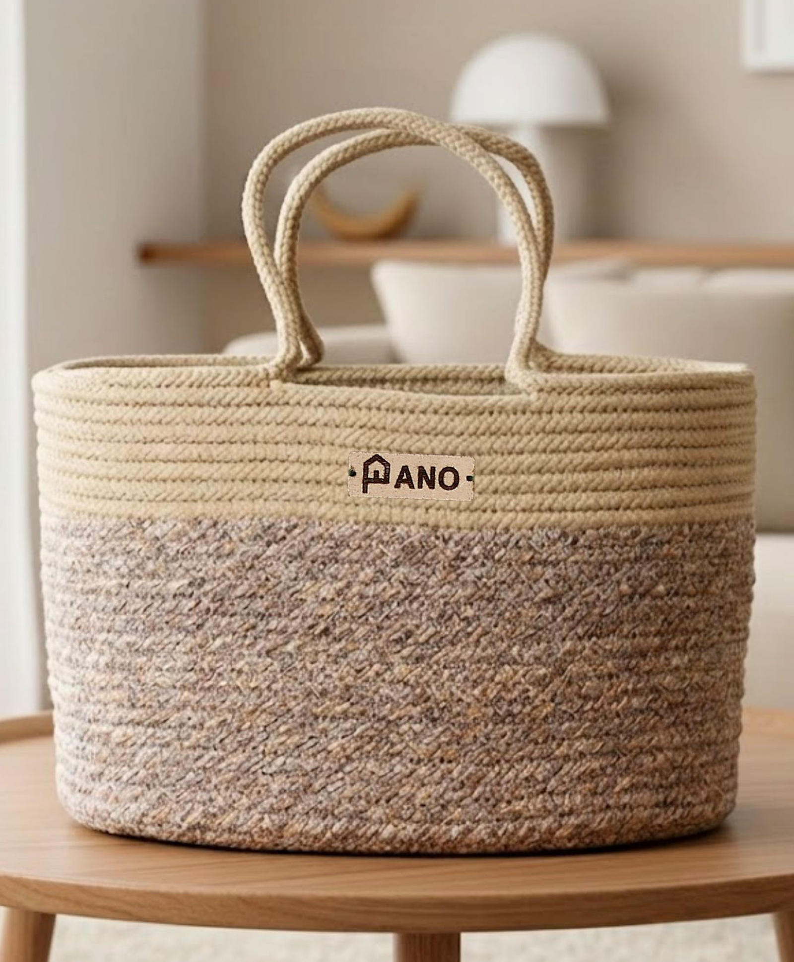 PANO Braided Ravello Utility Storage Basket Beige Natural-image-5
