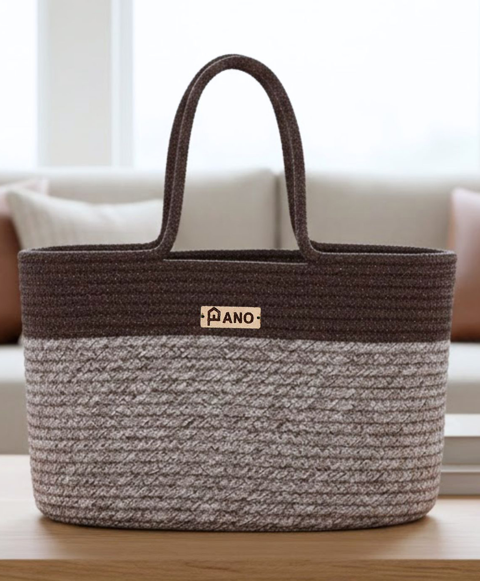PANO Braided Ravello Utility Storage Basket Brown-image-23