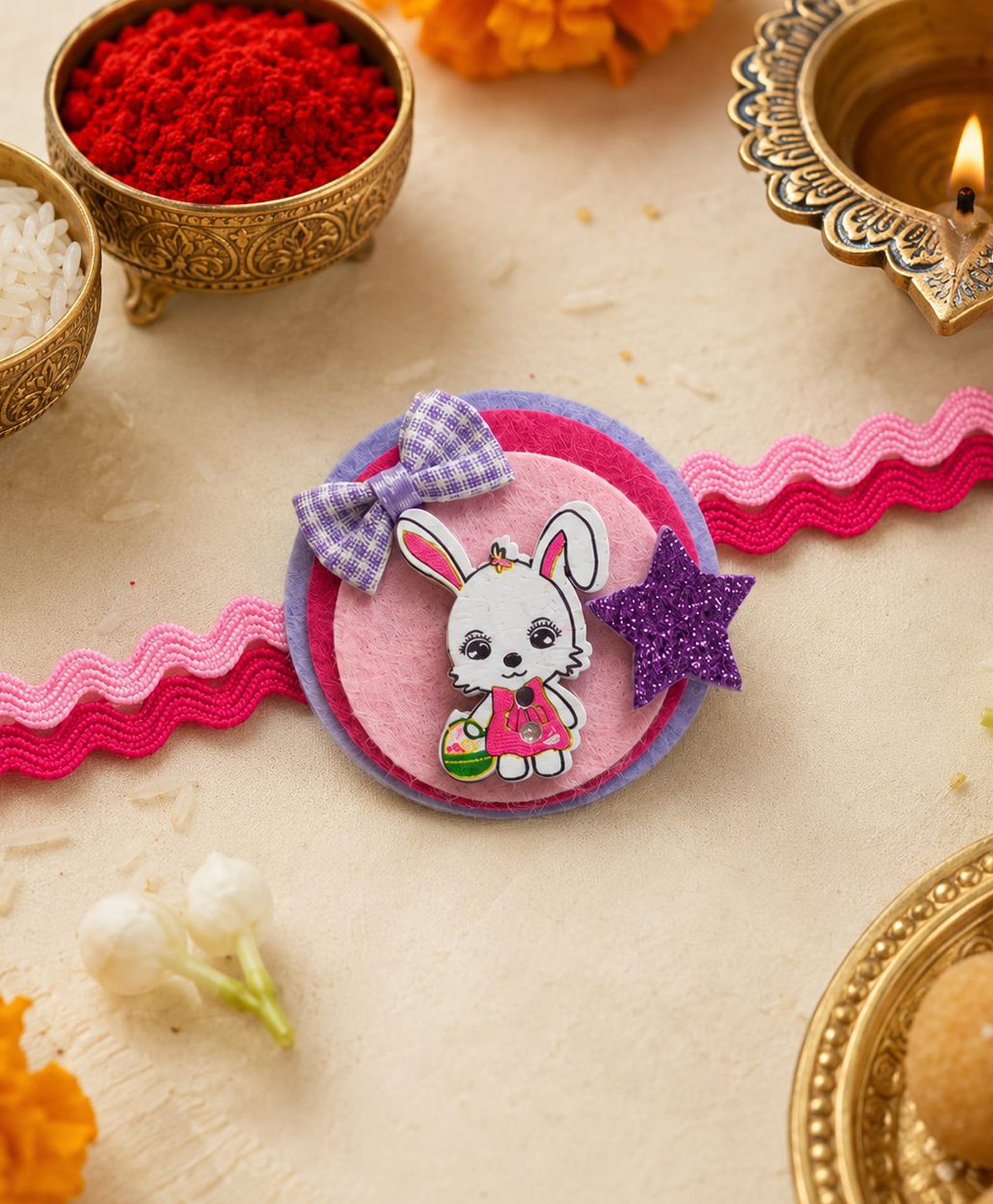 Krisha's KALACAREE Rabbit Rakhi - Multicolour-image-13