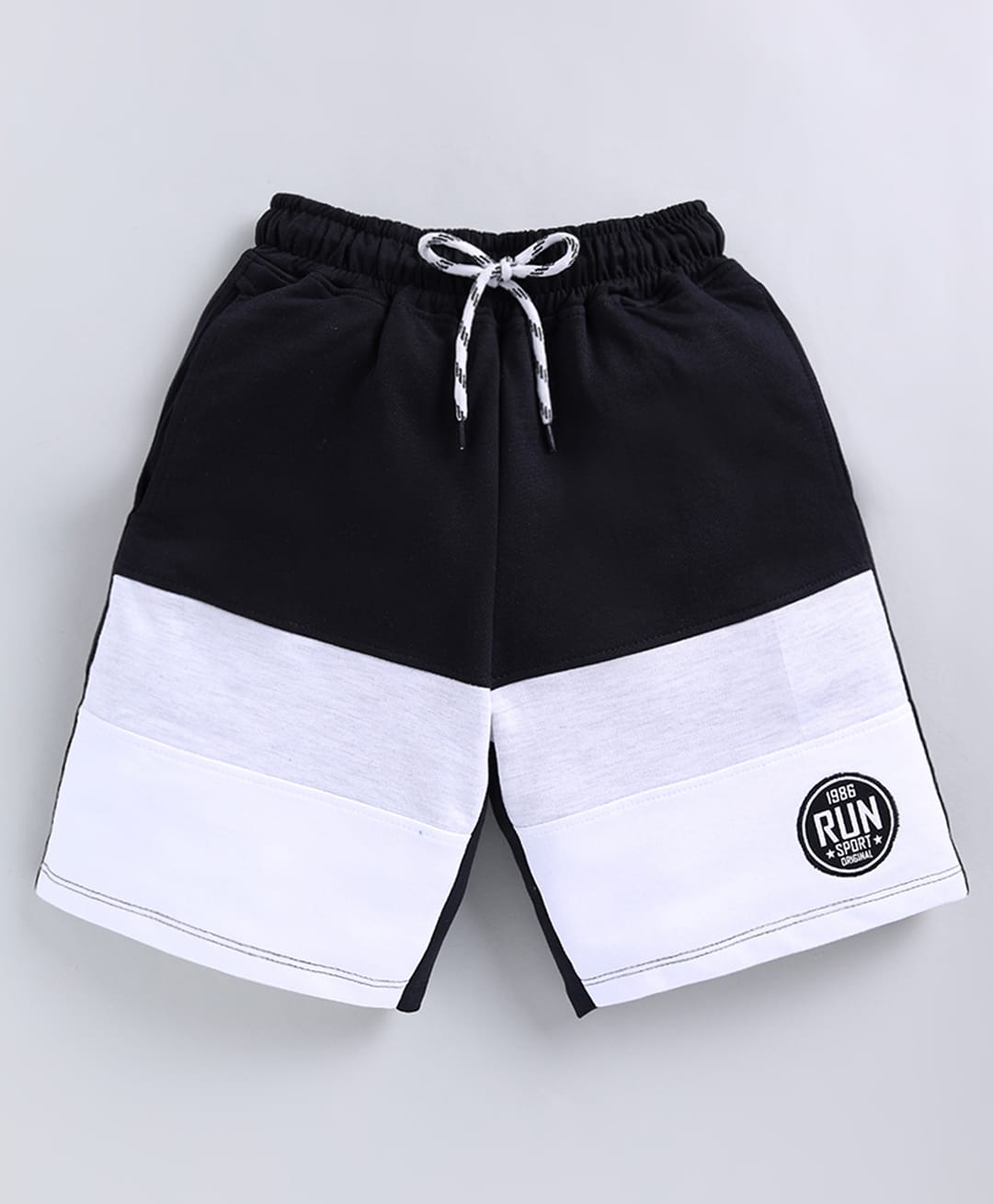 Kidcity Cotton Sinker Knit Colour Blocked Shorts - Multi Colour-picture-14