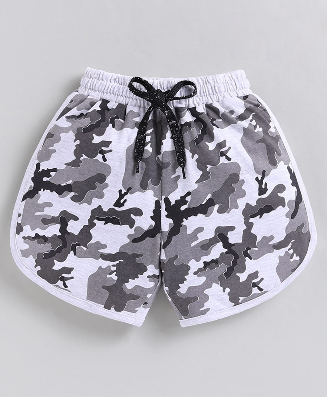 Kidcity Cotton Sinker Knit Camouflage Printed Shorts - Off White-image-40