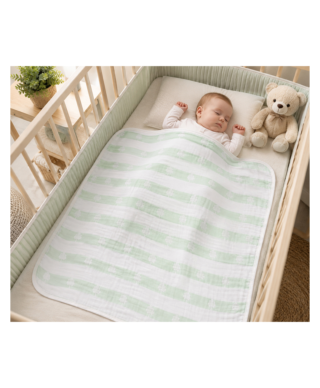 TERI BERI Premium 4 Layer Muslin Cotton Baby Blanket Ultra Soft & Breathable Receiving Blanket for Newborn, Infants & Toddlers Lightweight All Season Baby Quilt-picture-39