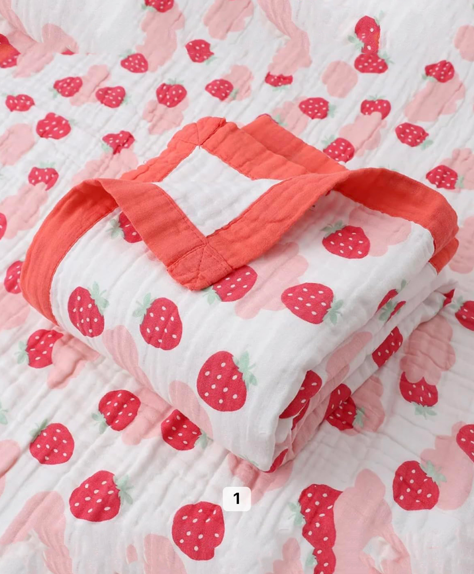 Teri Beri 6 Layer Muslin Baby Blanket for Newborn Baby Soft Breathable Cotton Quilt Baby Comforter for Crib, Stroller & Nursery (100 x 100 cm)-image-10