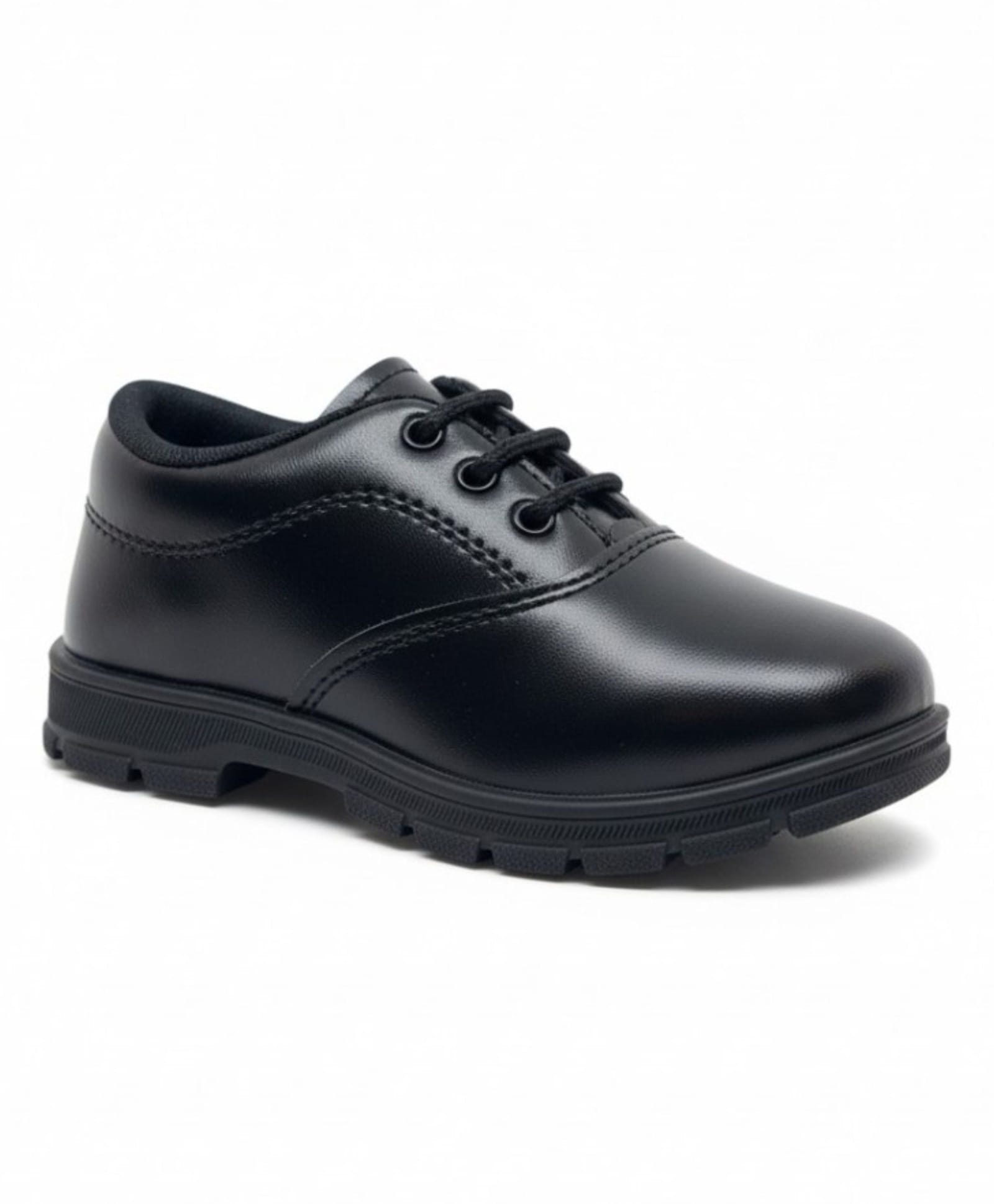 Lil Lollipop Solid Lace Up Shoes - Black-picture-33