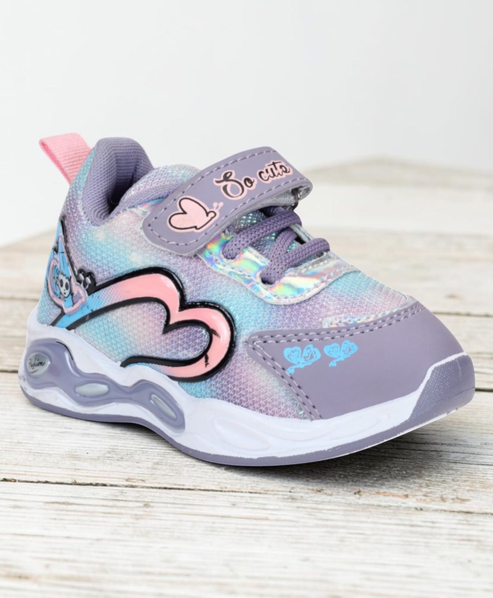 Lil Lollipop Abstract Designed Velcro Closure Shoes - Mauve-image-26