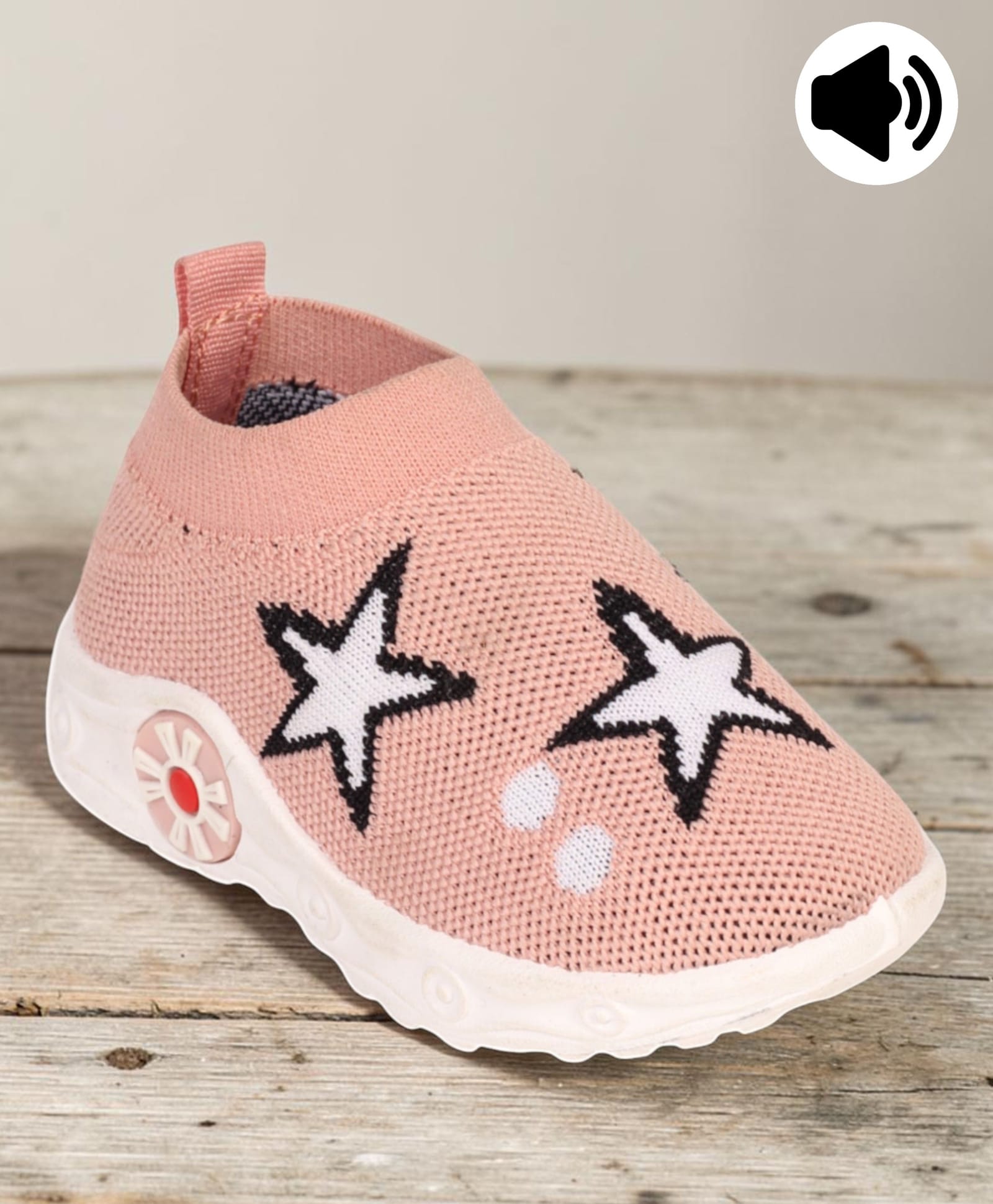 Lil Lollipop Stars Designed Slip On Musical Shoes - Peach-picture-28