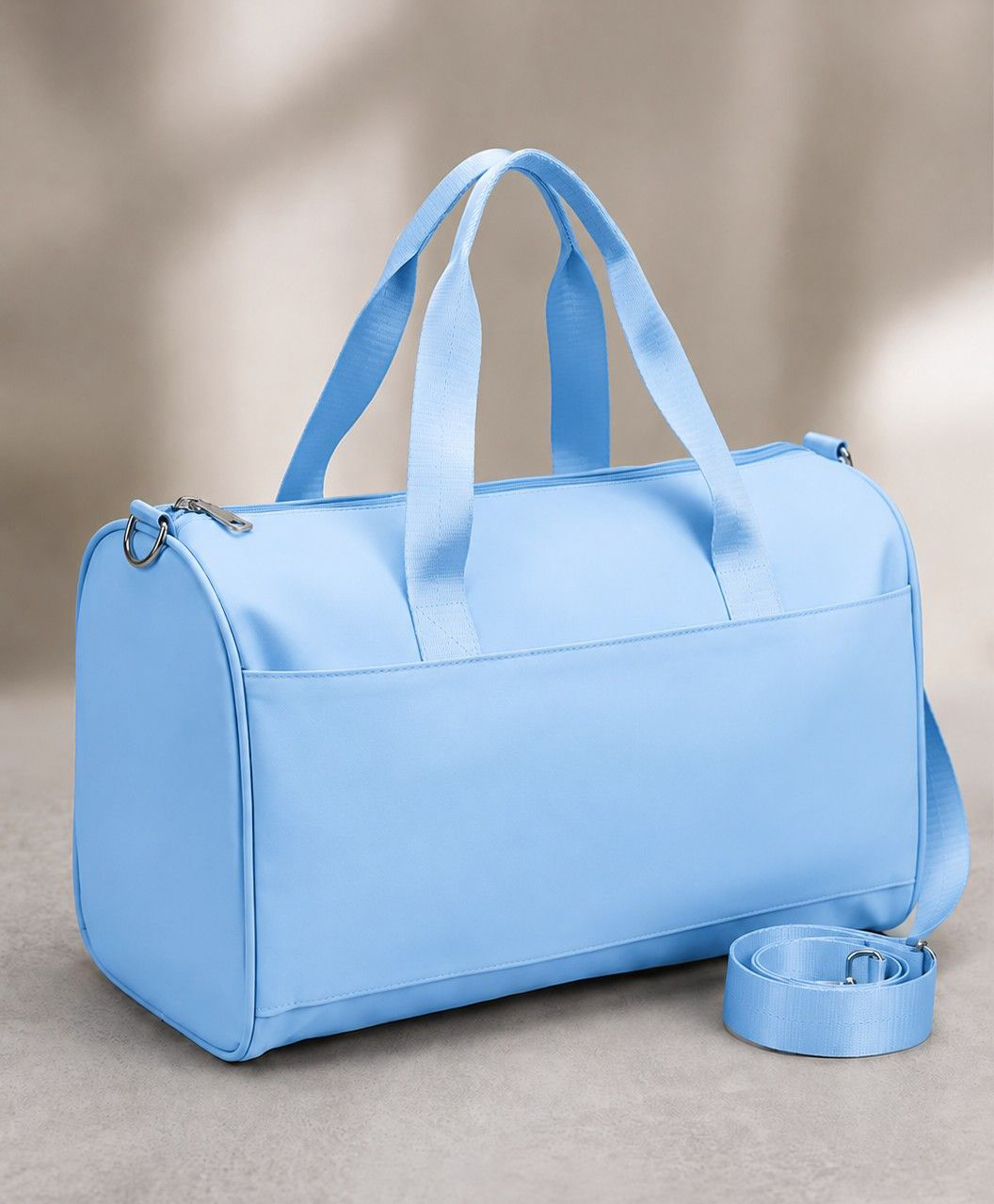 New Pinch Premium Water-Resistant Weekender Duffel Bag Lightweight Shoulder & Maternity Bag with Adjustable Shoulder Strap, Swimming , Gym & Baby Essentials ( 35.5 x 23 x15 cm )BLUE-image-5