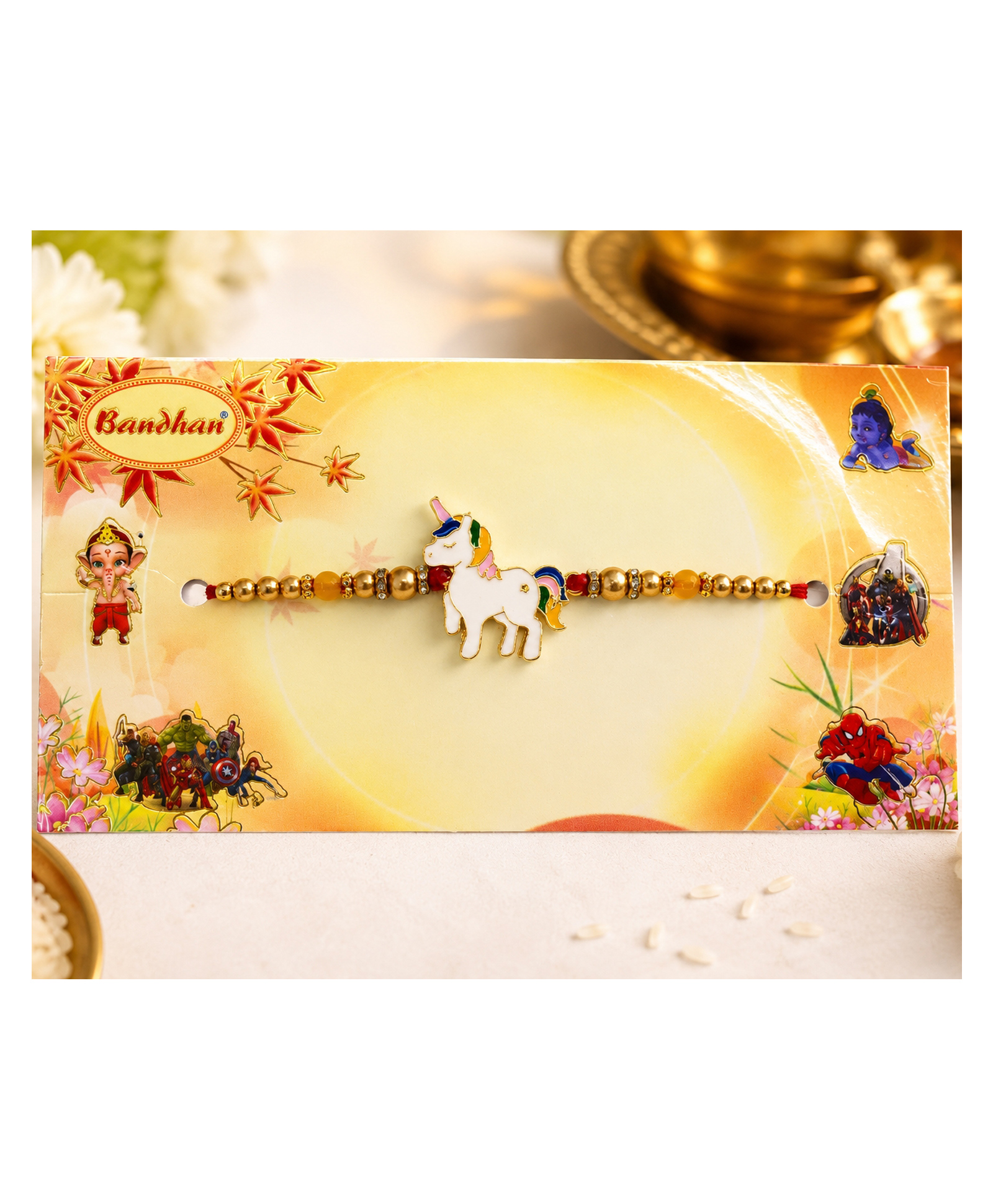 fab n funky Unicorn Kids Rakhi| Premium Beaded Artwork| Perfect for Gifting| Raksha Bandhan for Boys & Girls-picture-16