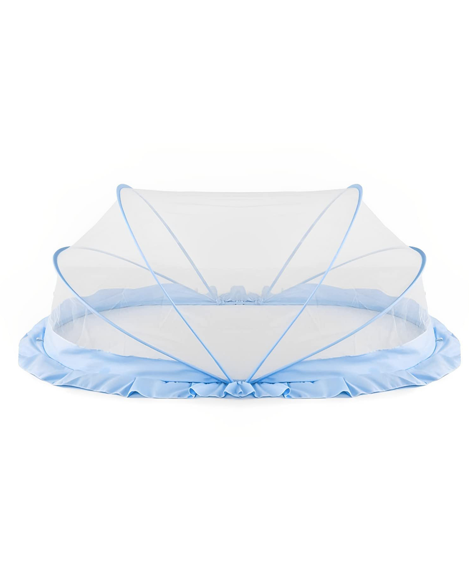 LifeKrafts Foldable Baby Mosquito Net Bottomless Net for Infants - Blue-image-23