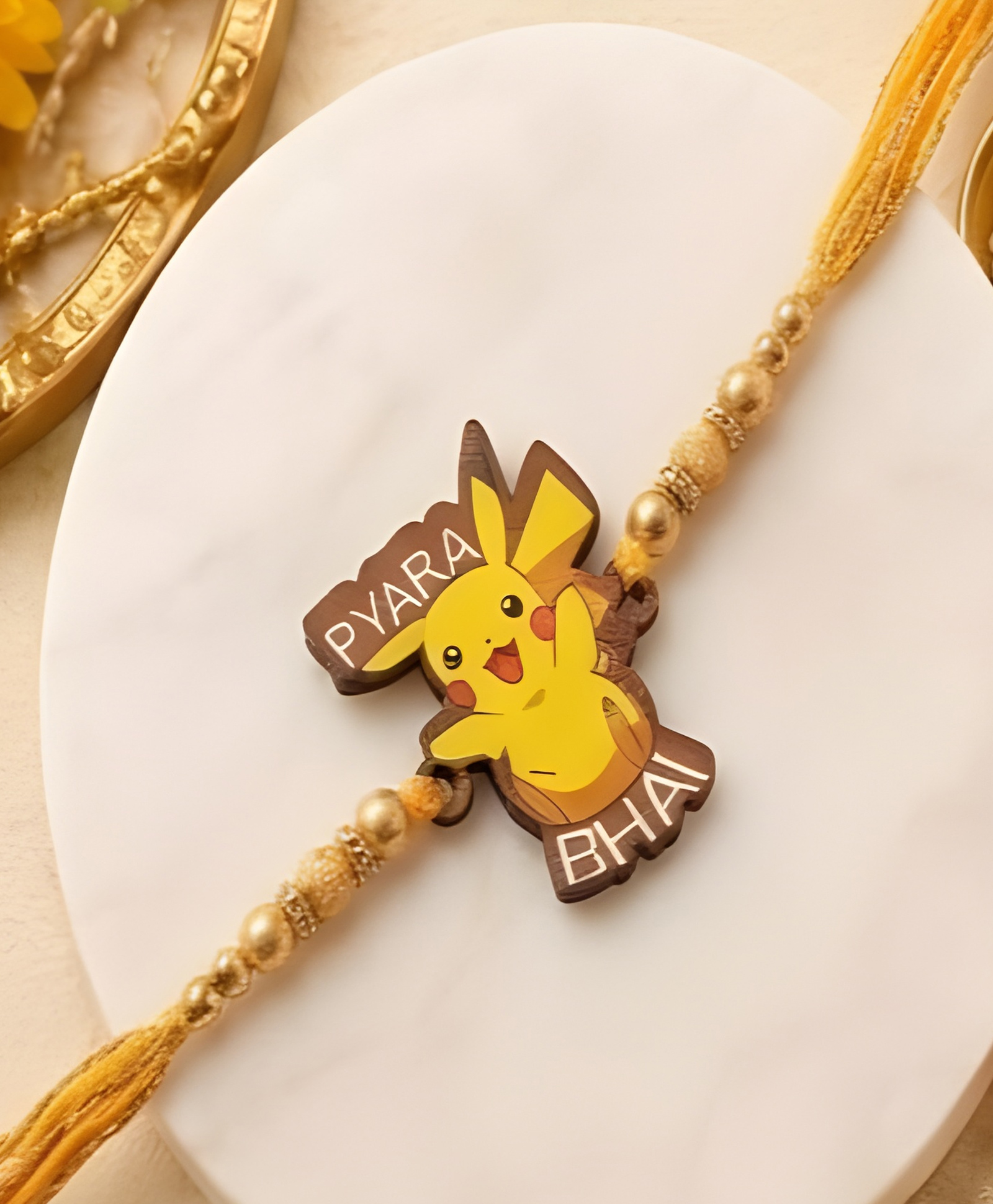 Bubble Trouble Pikachu Kids Rakhi with Pyara Bhai Cartoon Character Design-image-38