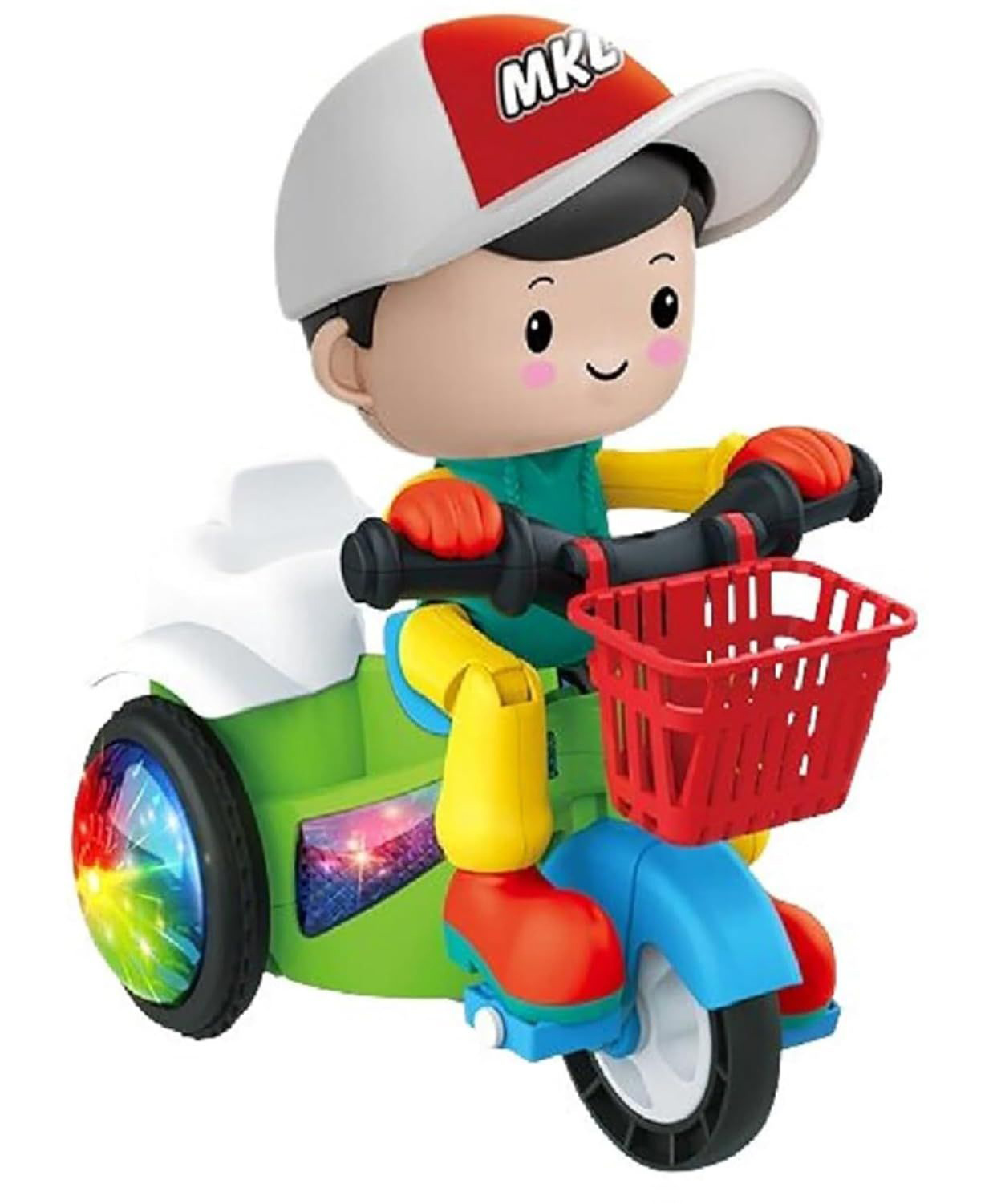 AKN TOYS Bump-N-Go Stunt Tricycle Toy Boy with 3D Lights for Kids - PACK OF - 1 - ( COLOR AND DESIGN MAY VARY )-picture-22