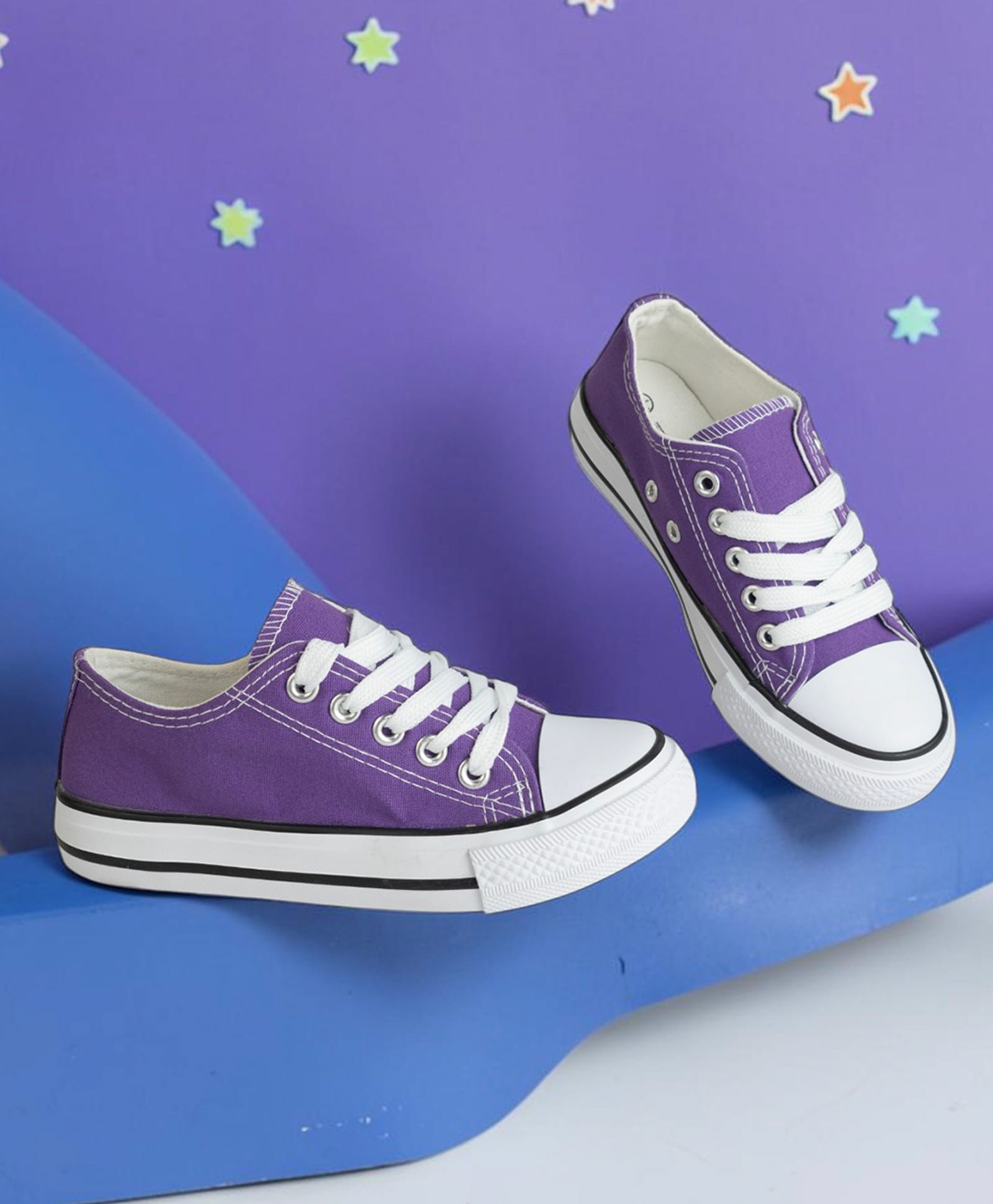 TRUFFLE COLLECTION Solid Lace Up Shoes - Purple-picture-39
