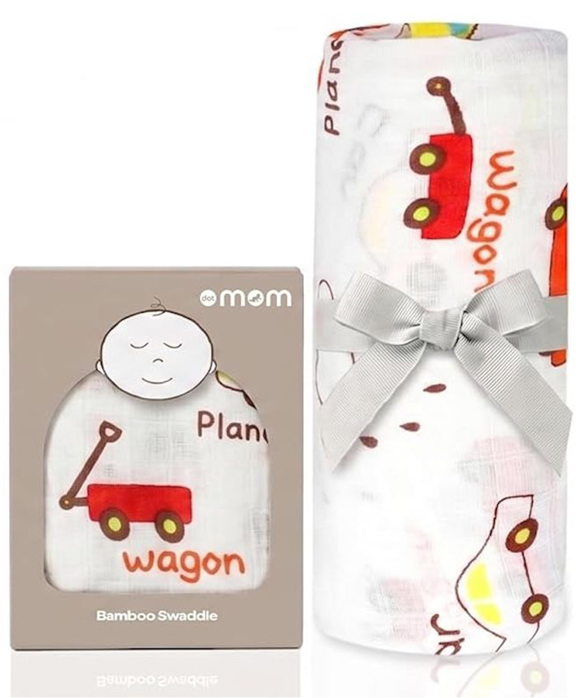 DOTMOM Premium Organic Bamboo Super-soft Swaddle Wrapper & Receiving Blanket - Bus-image-43