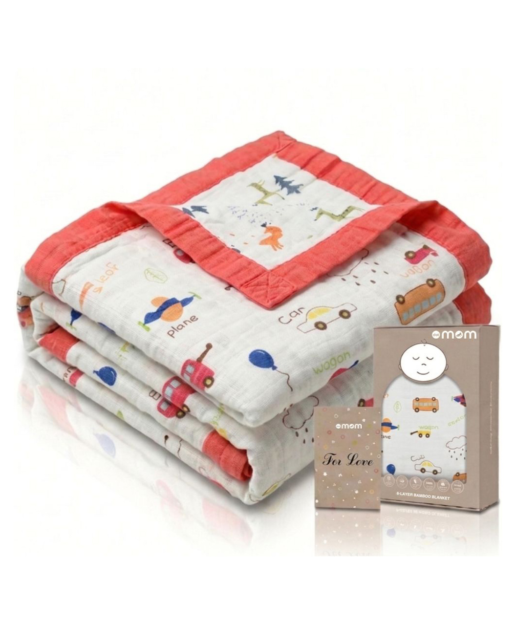DOTMOM Premium Organic Bamboo 6 Layered Highly Breathable & Antibacterial Reversible Blanket - 0 to 3 Years-image-29
