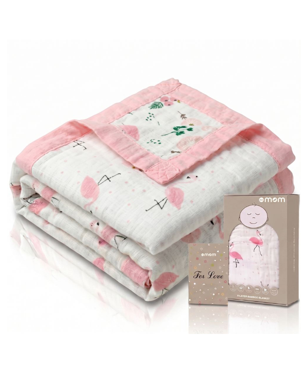 DOTMOM Premium Organic Bamboo 6 Layered Highly Breathable & Antibacterial Reversible Blanket - 0 to 3 Years-image-27