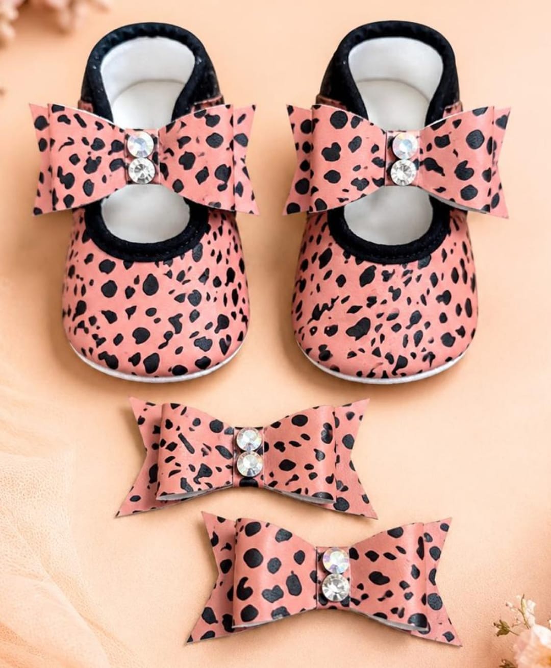 Daizy Abstract Designed Bow Applique Detailed Booties With Clips - Pink-picture-26