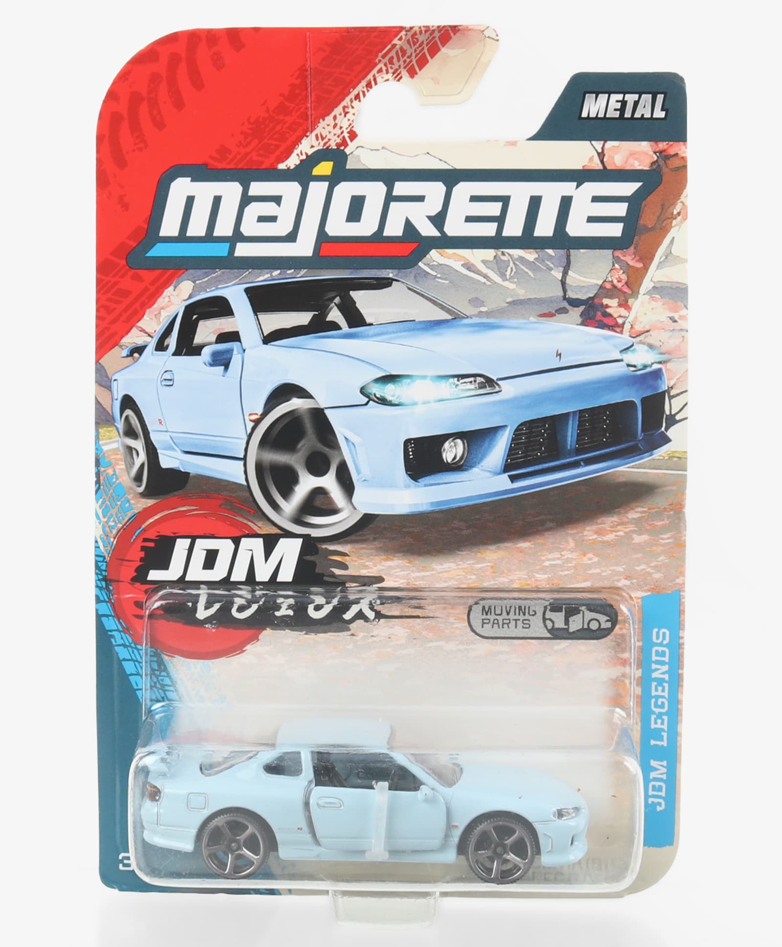 Majorette Nissan Silvia S15 Spec R Aero JDM Legends Premium Die Cast Car Light Blue-image-34