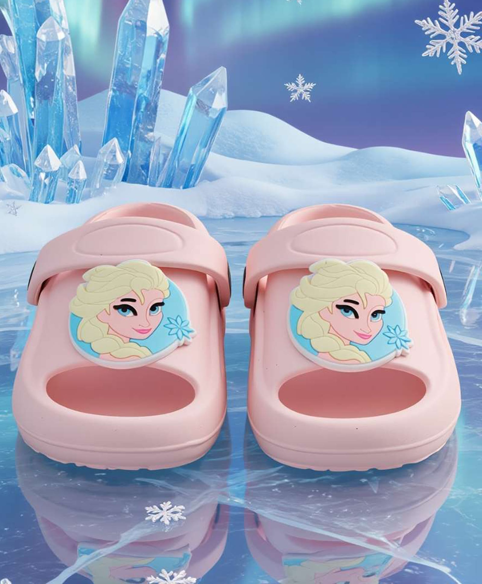 Yellow Bee Disney Frozen Featuring Elsa Applique Detailed Slingback Sandals - Pink-picture-36