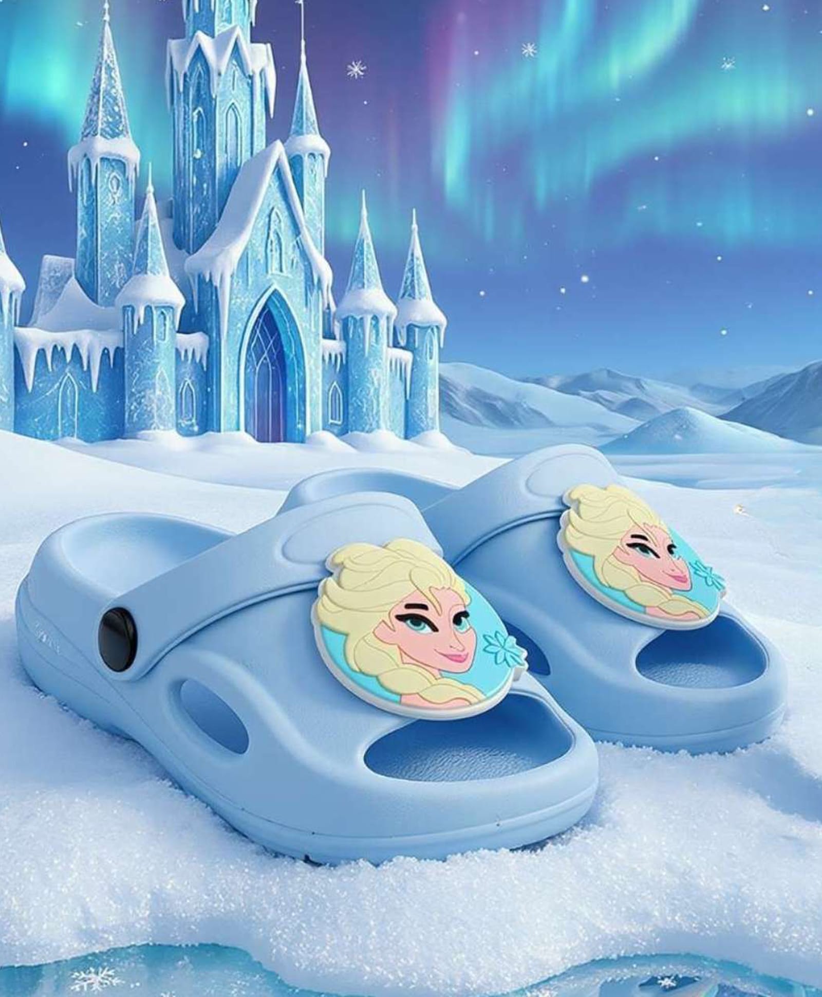 Yellow Bee Disney Frozen Featuring Elsa Applique Detailed Slingback Sandals - White-picture-19