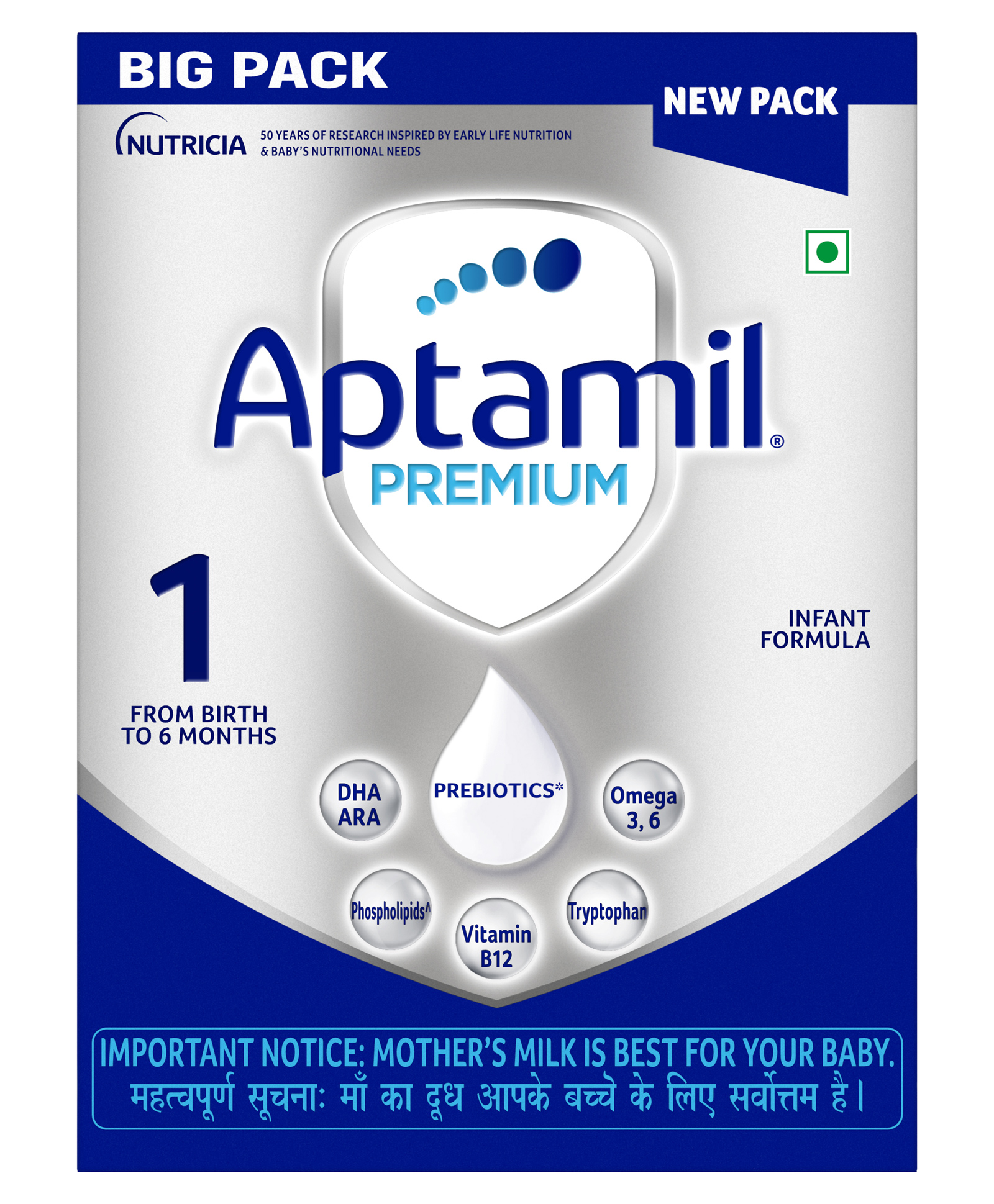Aptamil 1.2 kg Premium Stage 1 Infant Formula Milk Powder with DHA, ARA & Prebiotics - White-picture-23