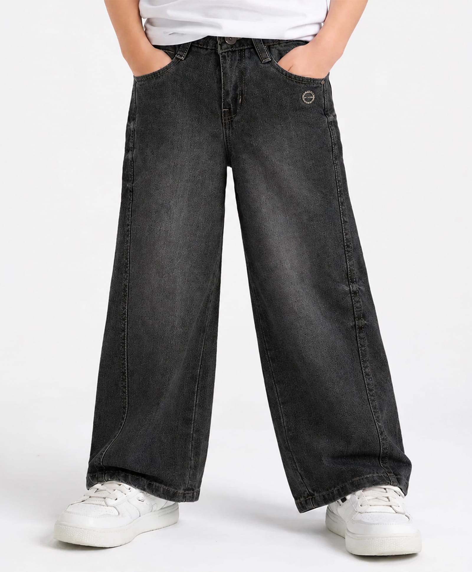 PURPLE UNITED KIDS Denim Woven Washed Jeans - Grey-picture-18