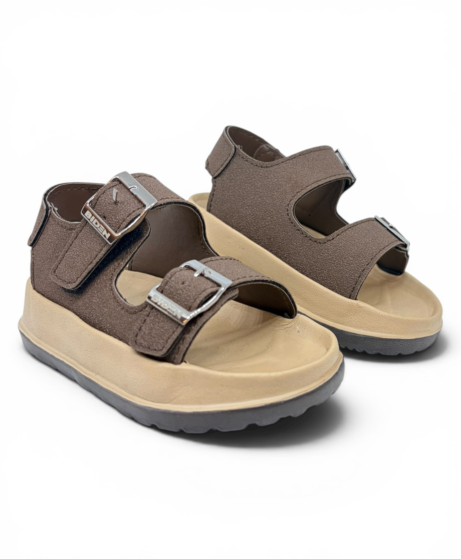Lil Lollipop Solid Buckle Closure Sandals - Brown-image-47