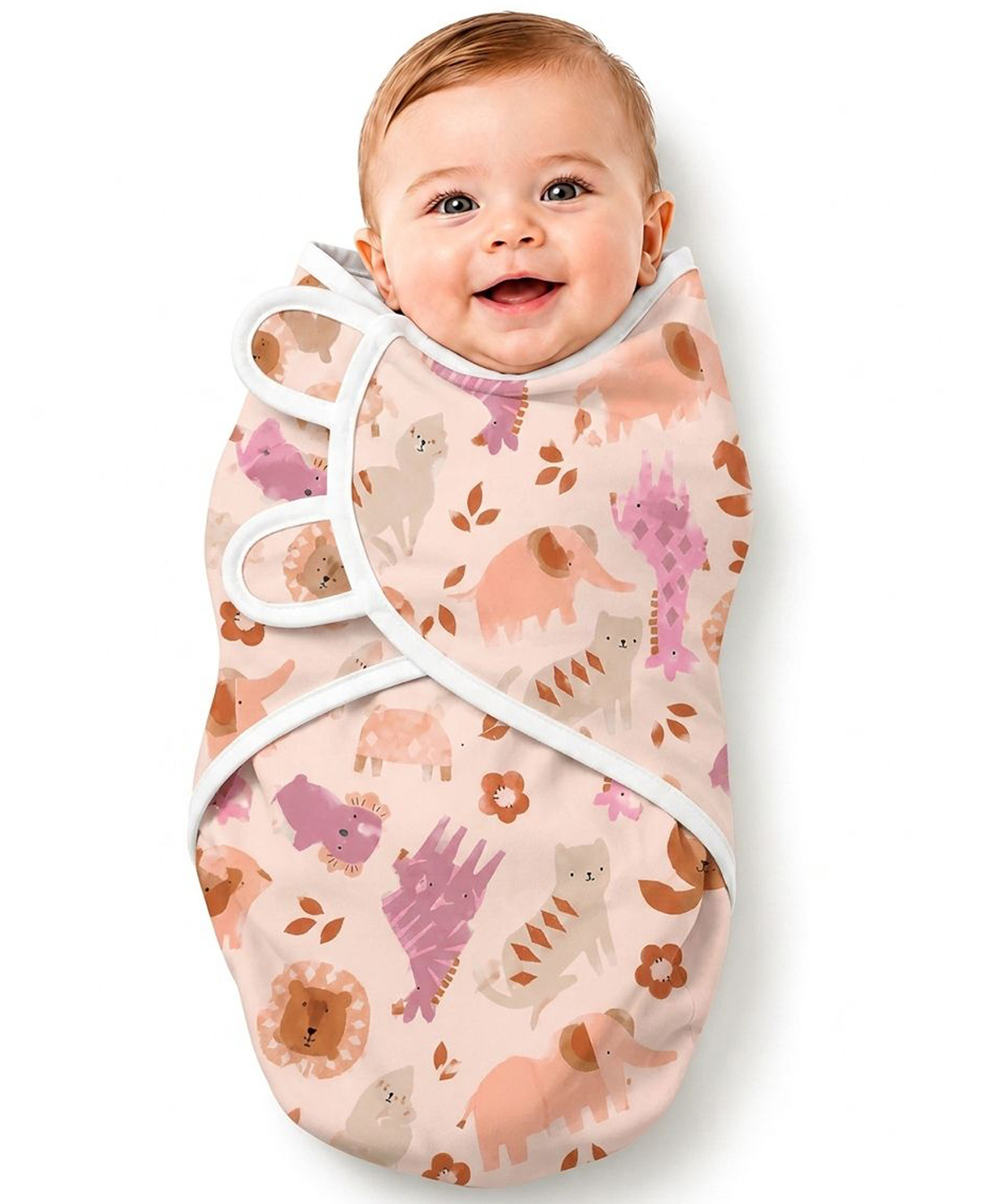 BRANDONN 100% Cotton Swaddle Wrapper Printed Set of 1 - Peach-picture-19