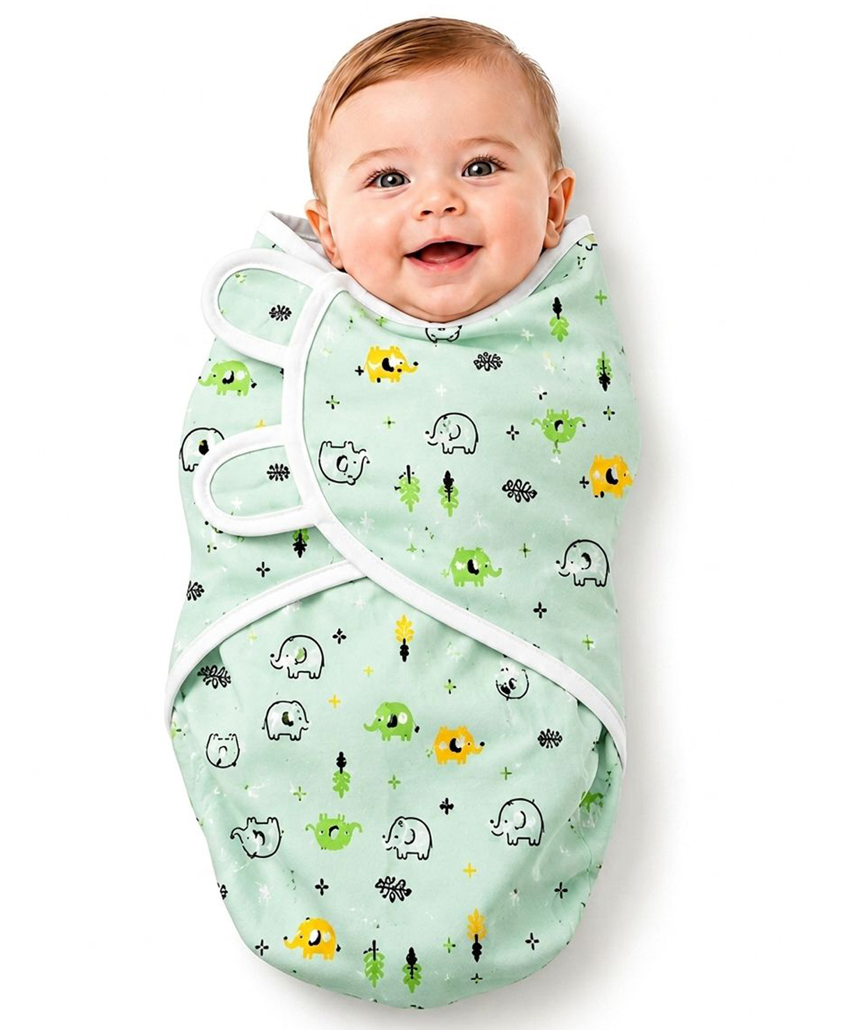 BRANDONN 100% Cotton Swaddle Wrapper Printed Set of 1 - Sea Green-image-24