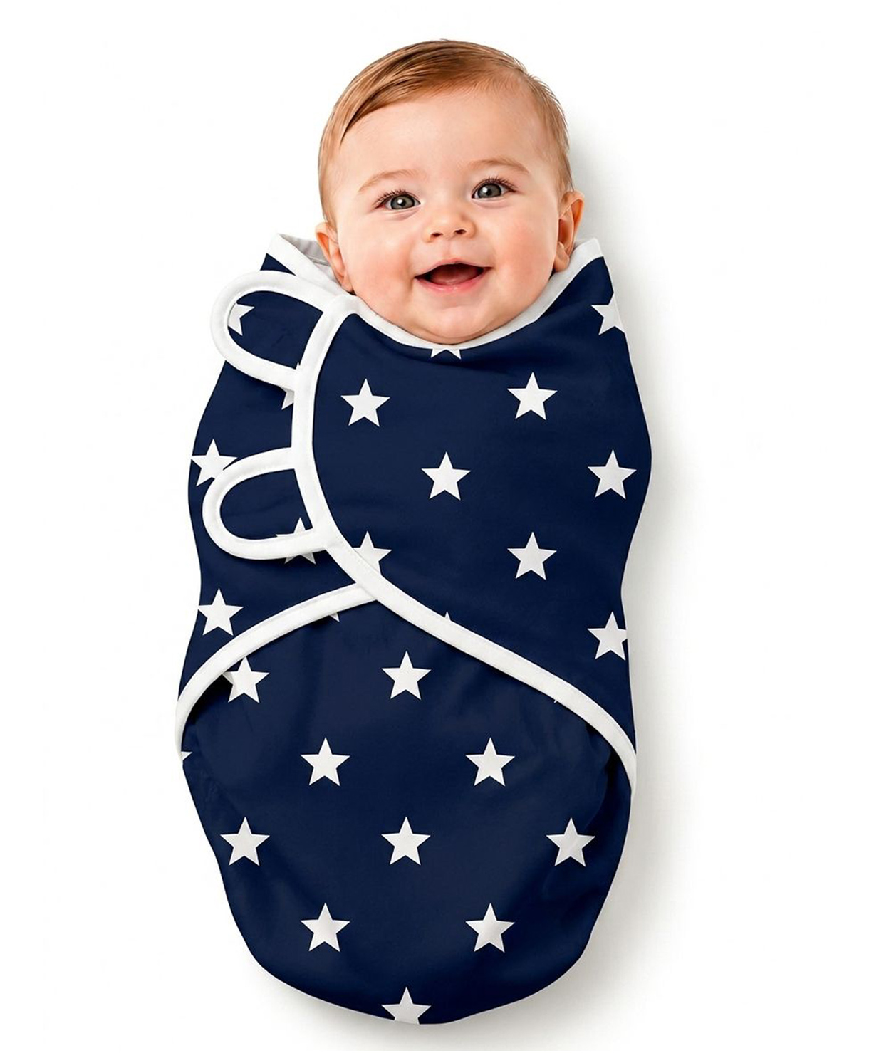 BRANDONN 100% Cotton Swaddle Wrapper Printed Set of 1 - Navyblue & White-picture-18