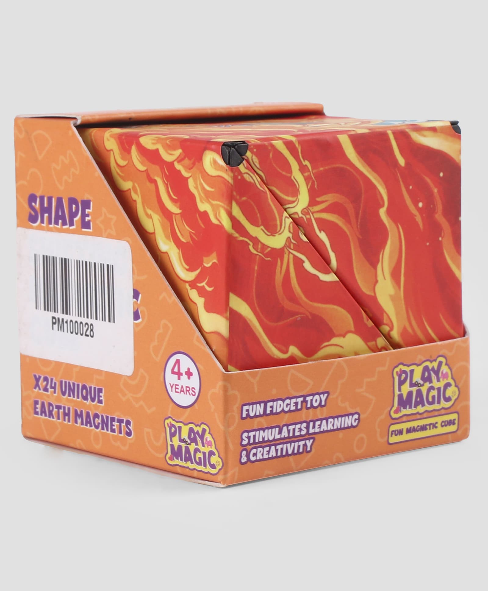 PlayMagic Shape Shifting Magnetic Cube Magnetic Shape Puzzle Cube Toy - Red & Multi-picture-26