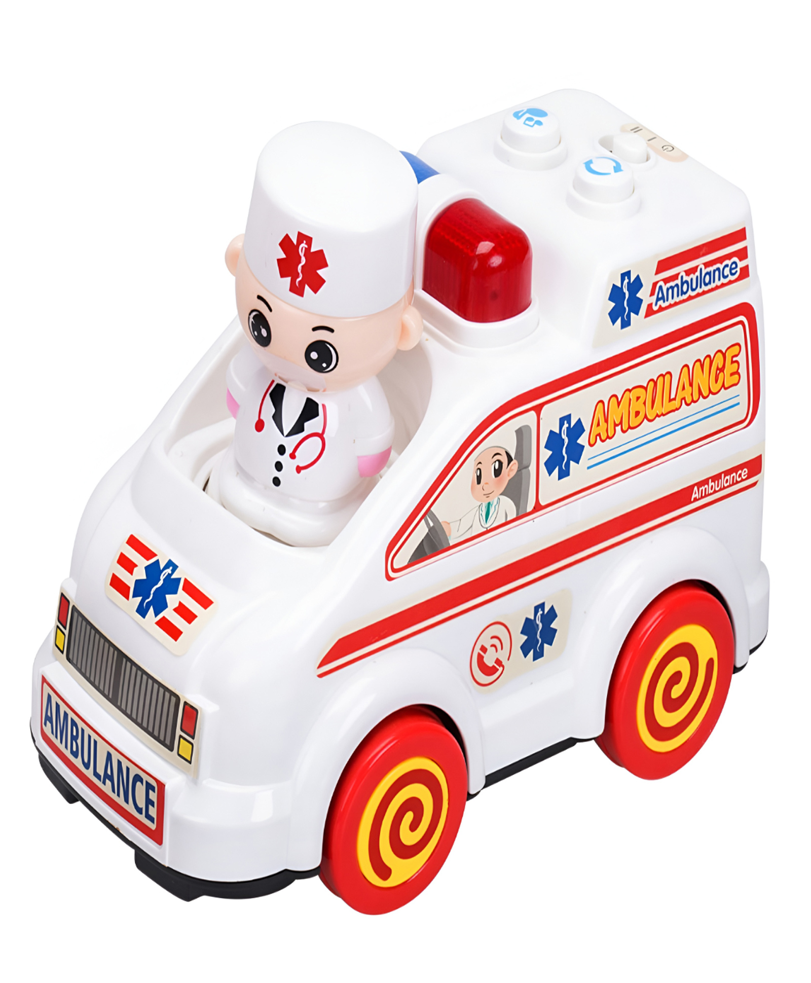 NEGOCIO 2in1 Universal Function Sliding function Electric City Rescue team Car Toys Plastic with Music and Light Effects for Kids- PACK OF 1- COLOR MAY VARY-image-11