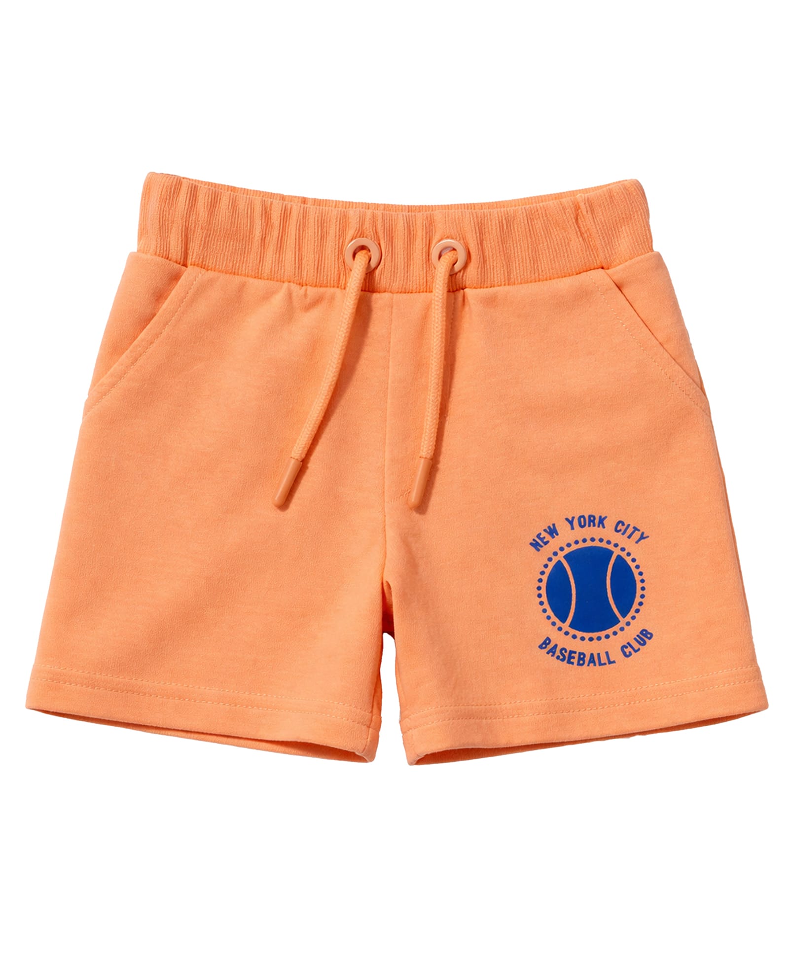 nuberry Cotton Knit Baseball Printed Shorts - Orange-picture-13