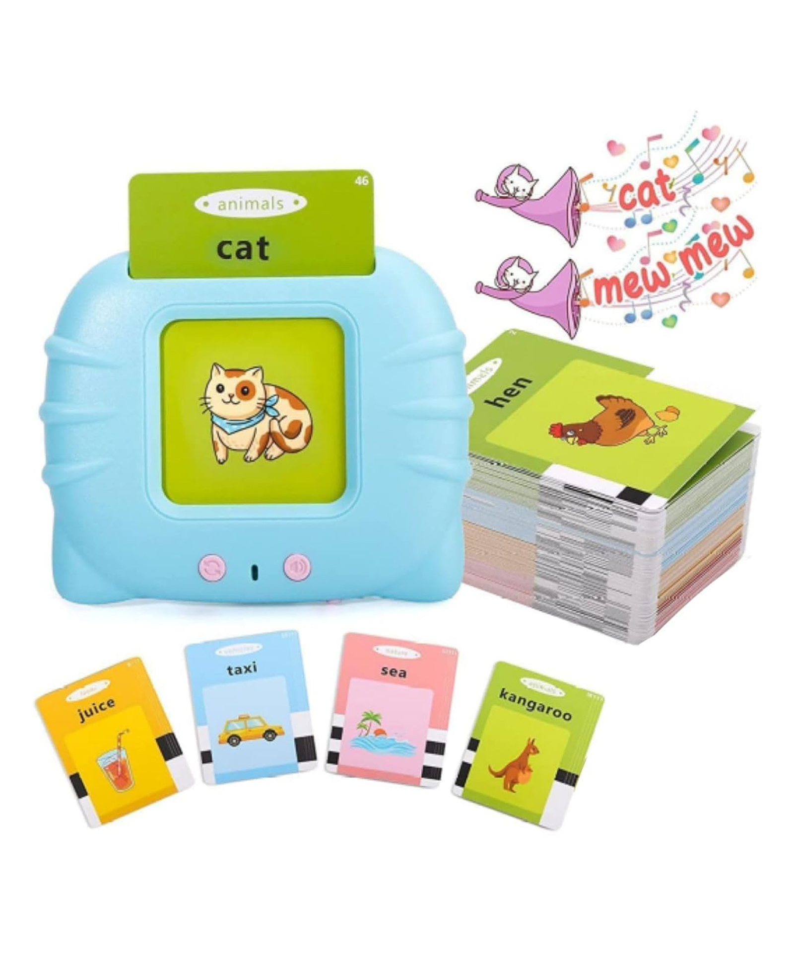 New Pinch 112 colorful Double-Sided Educational Learning Talking Flash Cards Cards 224 Words (Colour May Vary)Random color dispatch-image-42