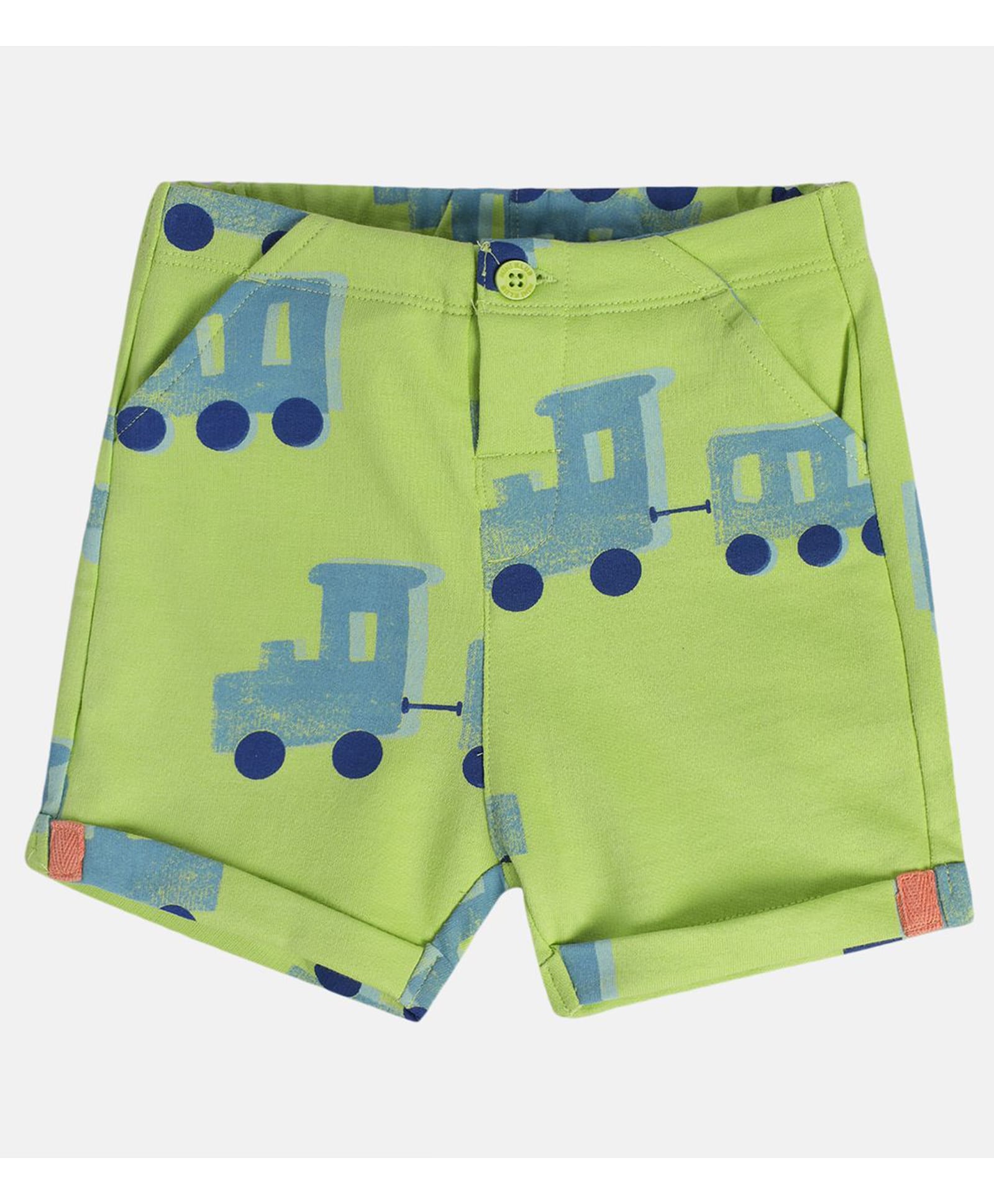 MINI KLUB Cotton Knit Car Printed Short - Green-picture-28