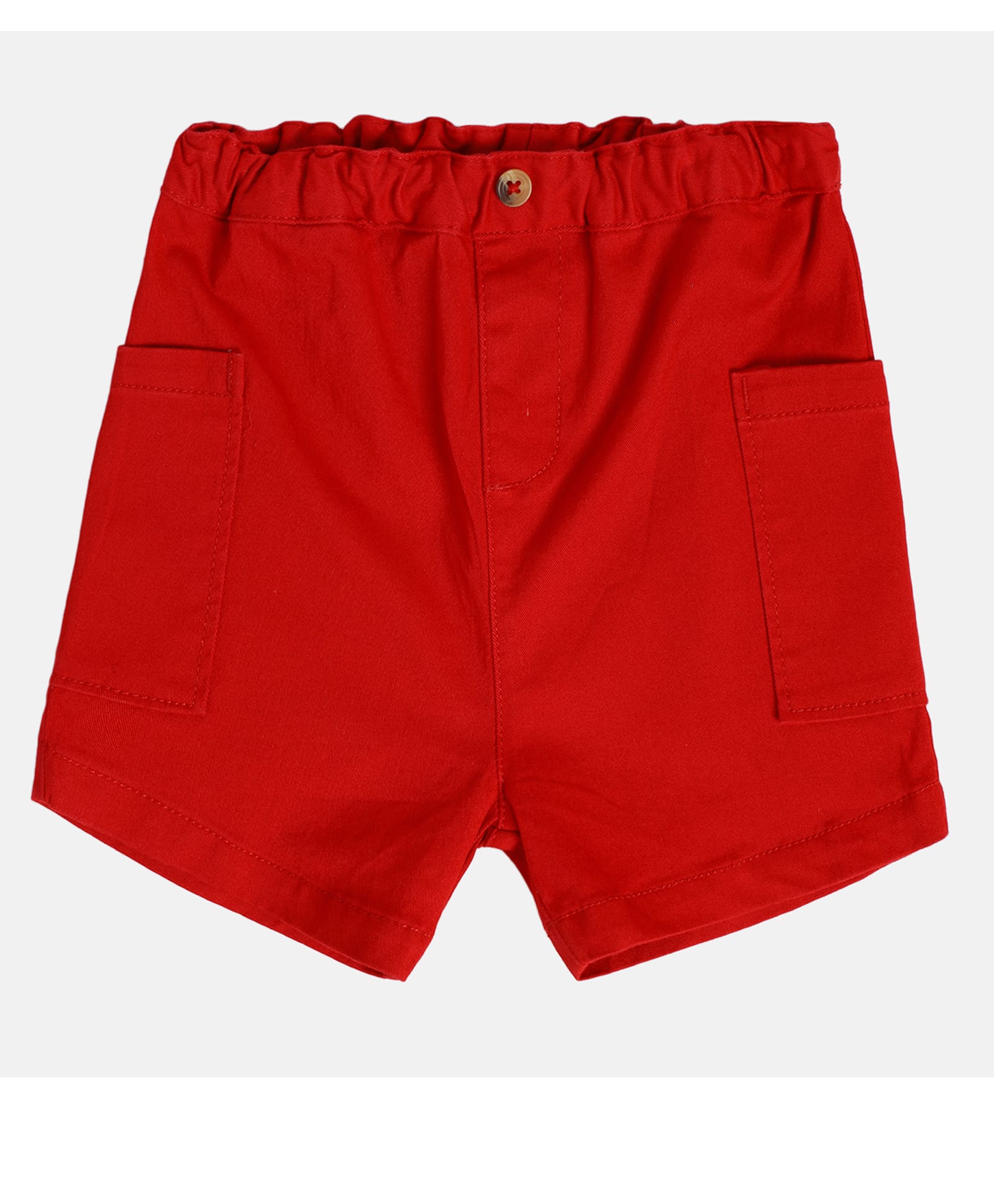 MINI KLUB Cotton Blend Woven Solid Shorts - Red-picture-35