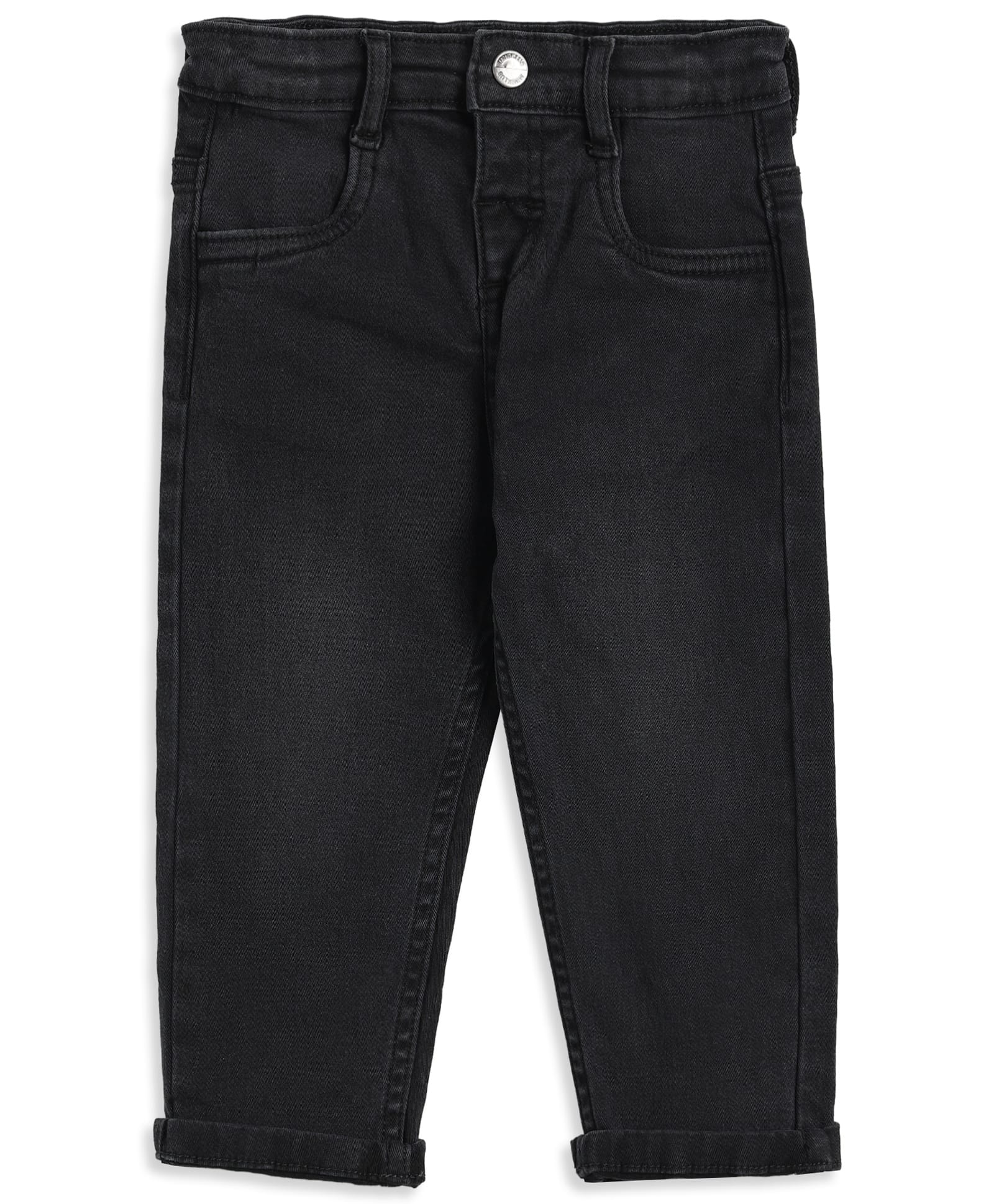 MINI KLUB Cotton Blend Knit Solid Jeans - Black-picture-25
