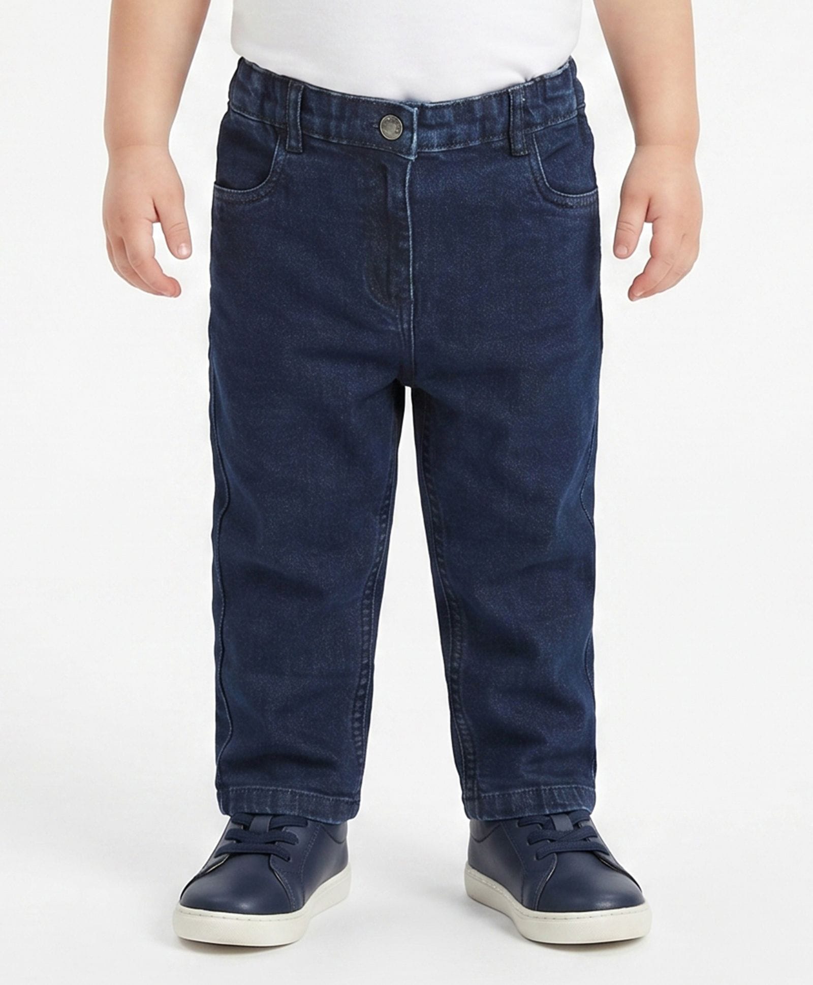 MINI KLUB Cotton Blend Knit Solid Jeans - Blue-picture-49