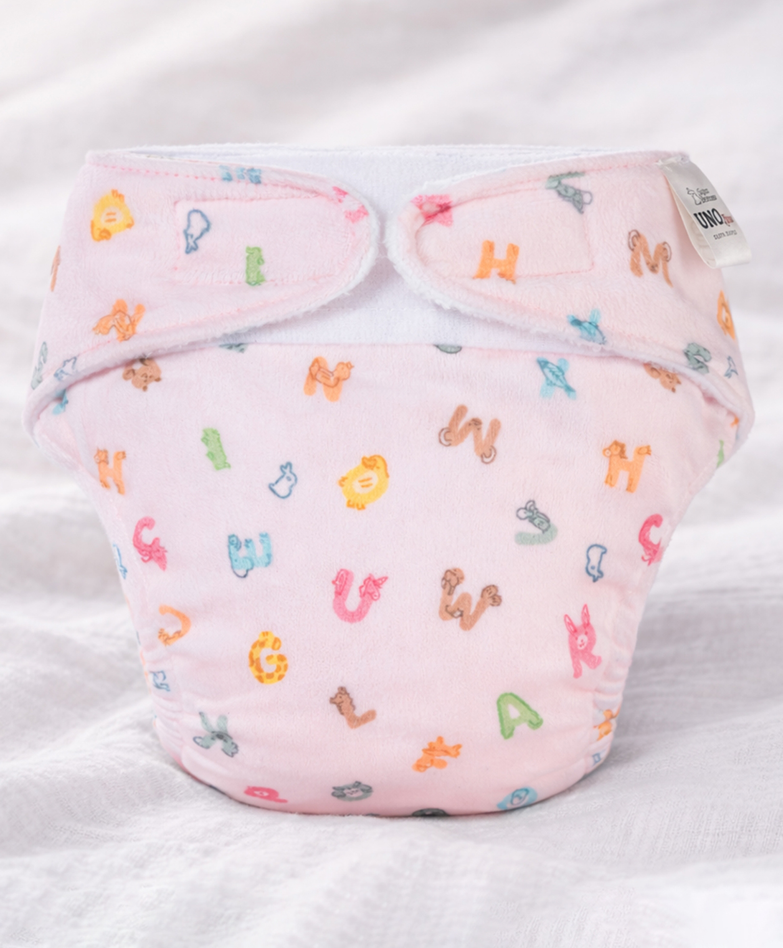 SuperBottoms UNO Luxe Cloth Diaper with Velcro Closure & DryFeel magic Pad + Booster Pad | For Babies 3M-3Y | Reusable Washable Cloth Diaper
