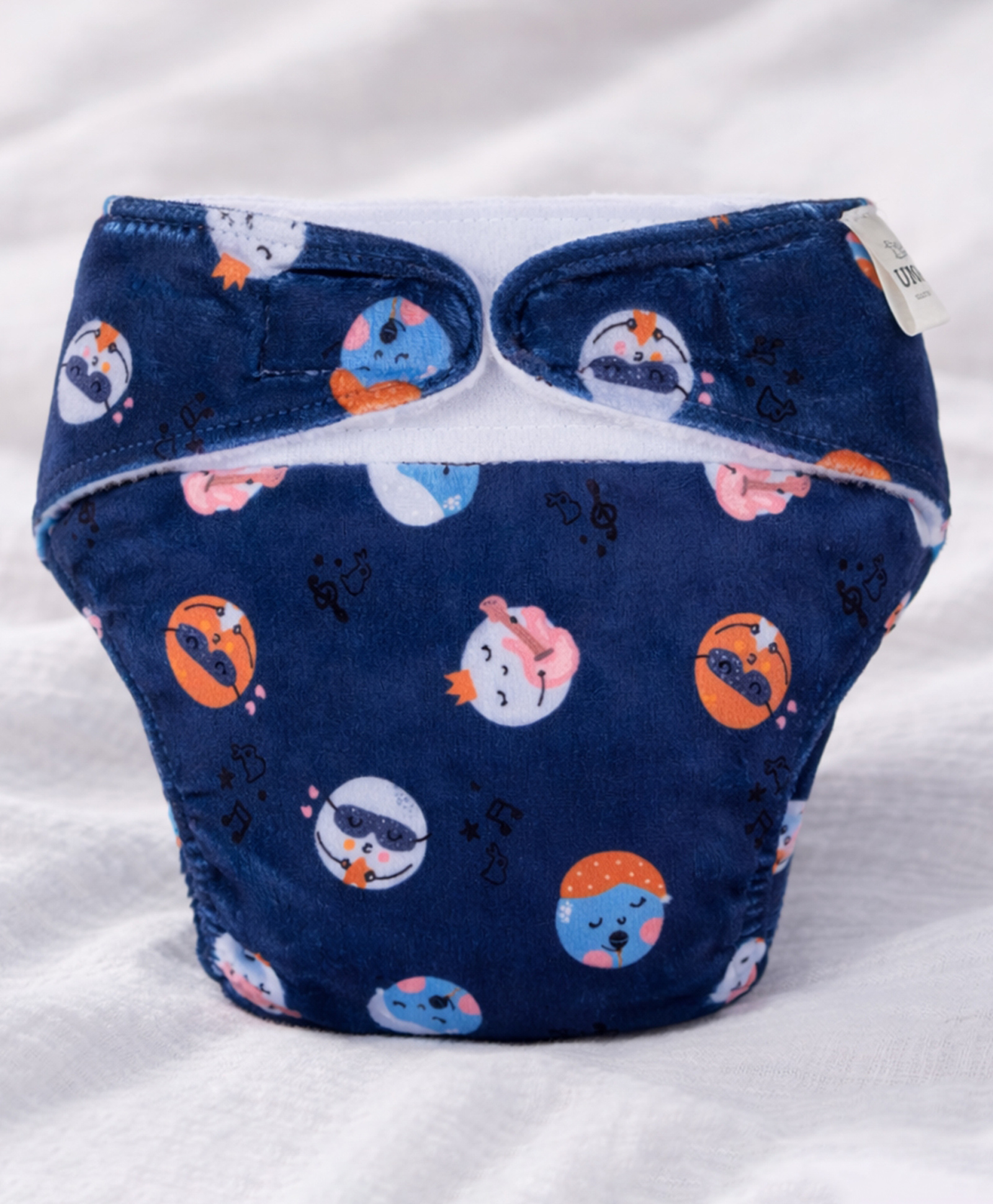 SuperBottoms UNO Luxe Cloth Diaper with Velcro Closure & DryFeel magic Pad + Booster Pad | For Babies 3M-3Y | Reusable Washable Cloth Diaper