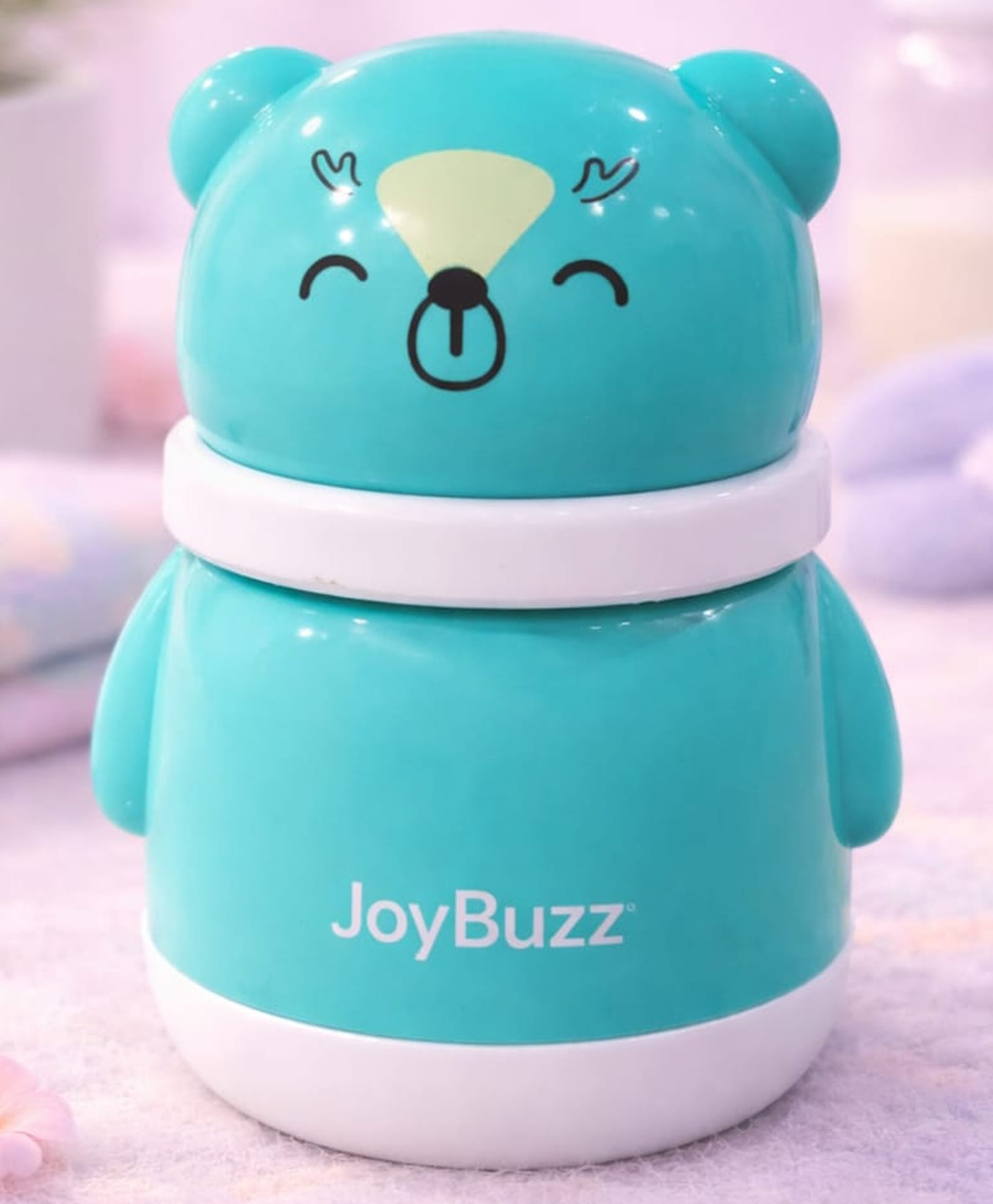Joy Buzz Baby Powder Puff with Container | Soft & Gentle | BPA Free | Cute Bear Design | For Newborn & Infants - Blue-image-29