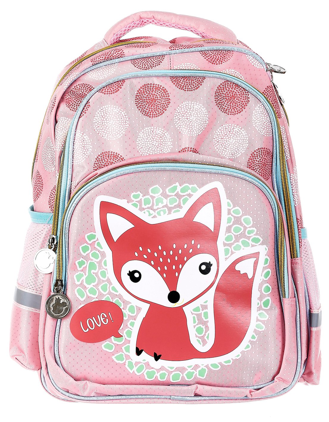 SMJM Fox Printed School Bag Pink - 15.7 Inches-picture-13
