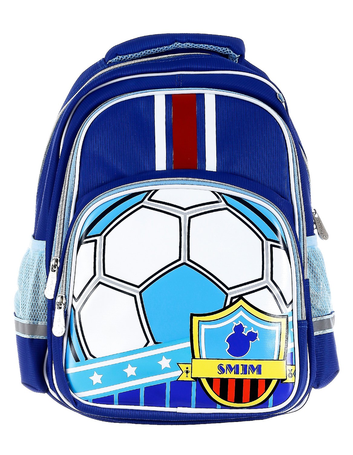 SMJM Football Printed School Bag Royal Blue - 15.7 Inches-picture-17
