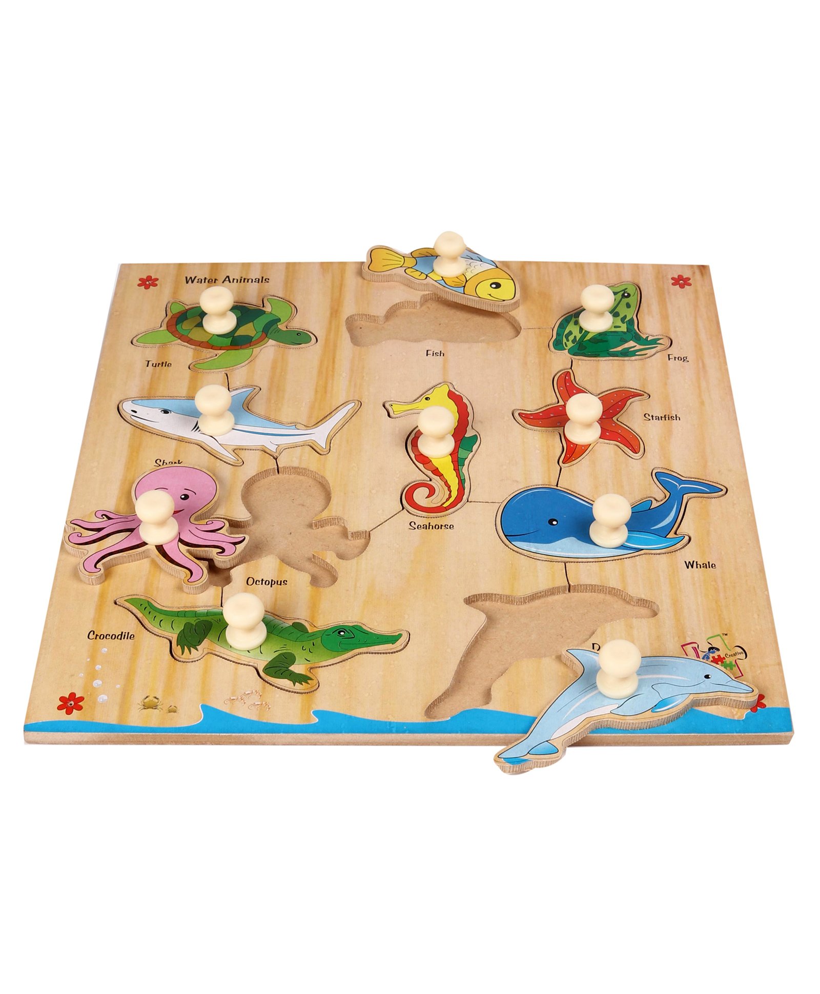 Kinder Creative Wooden 10 Water Animals With Knobs Puzzle - Multicolor  Online India, Buy Puzzle Games & Toys for (2-6 Years) at  -  2429147
