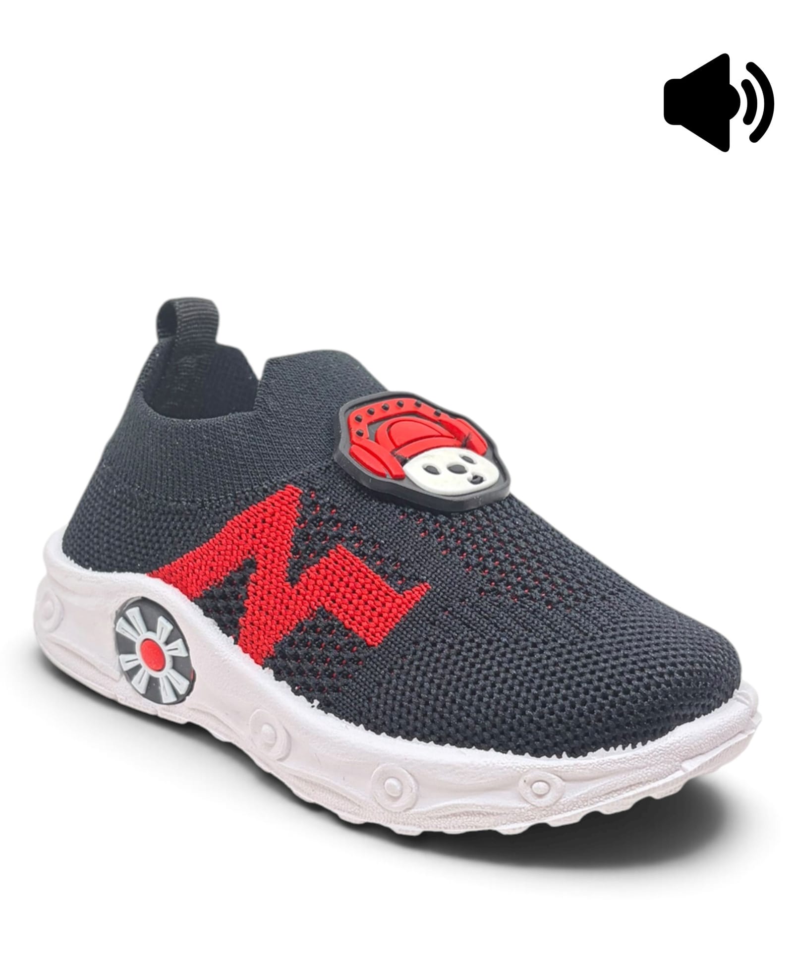 Lil Lollipop Dog Applique Detailed Slip On Musical Booties - Black-picture-35